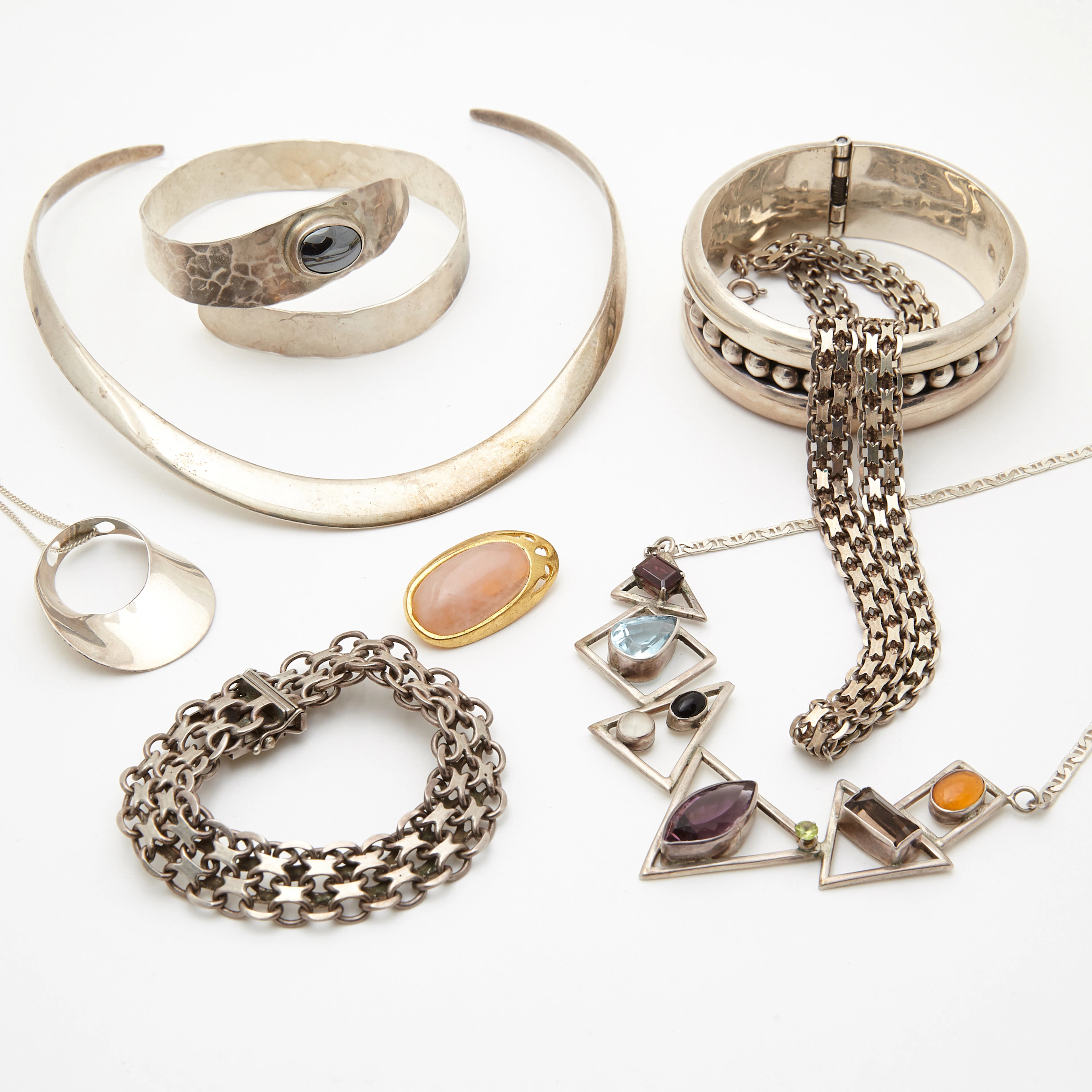 Armringar halsband silver