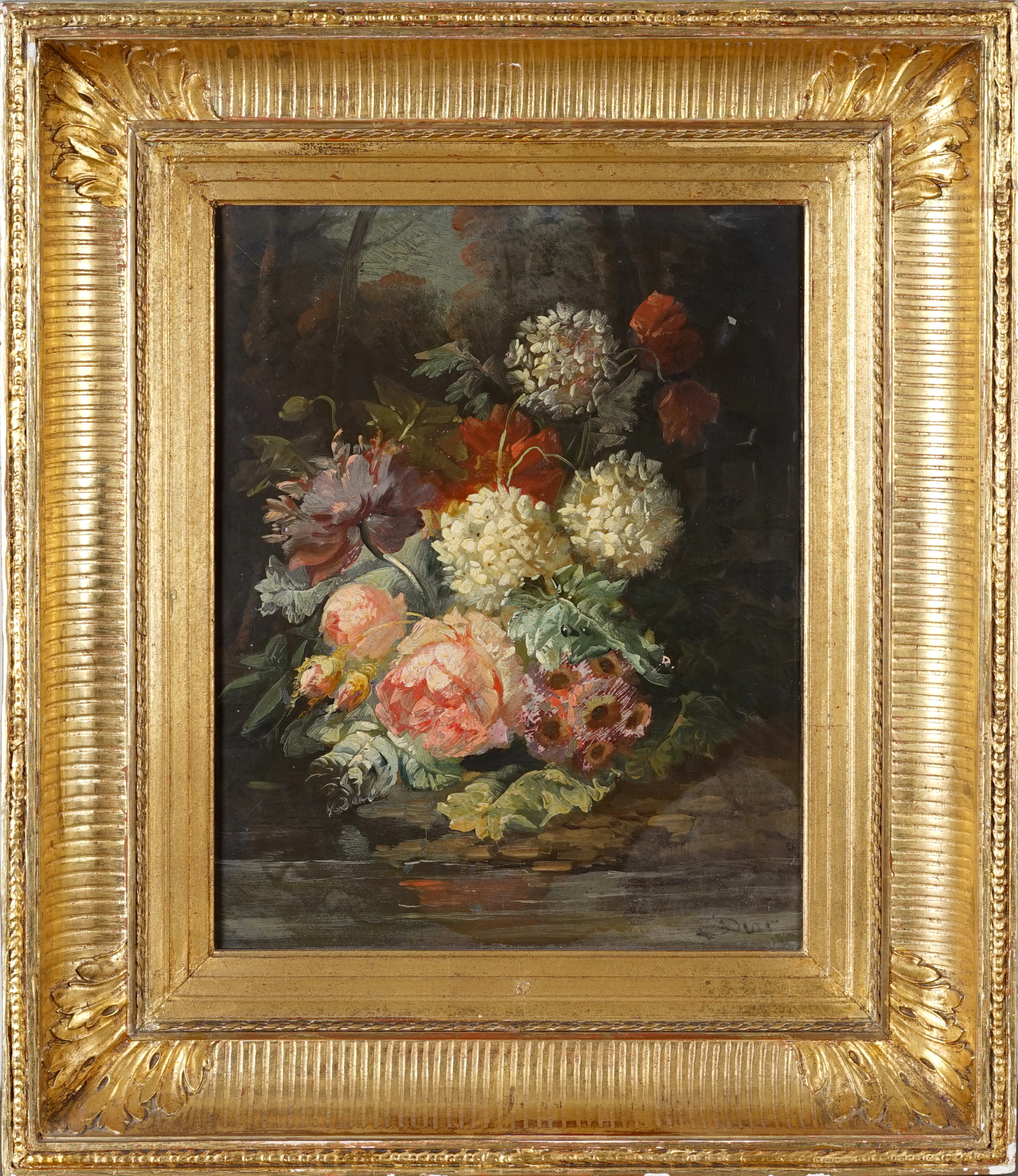 100 - Blomsterstilleben oljemålning
