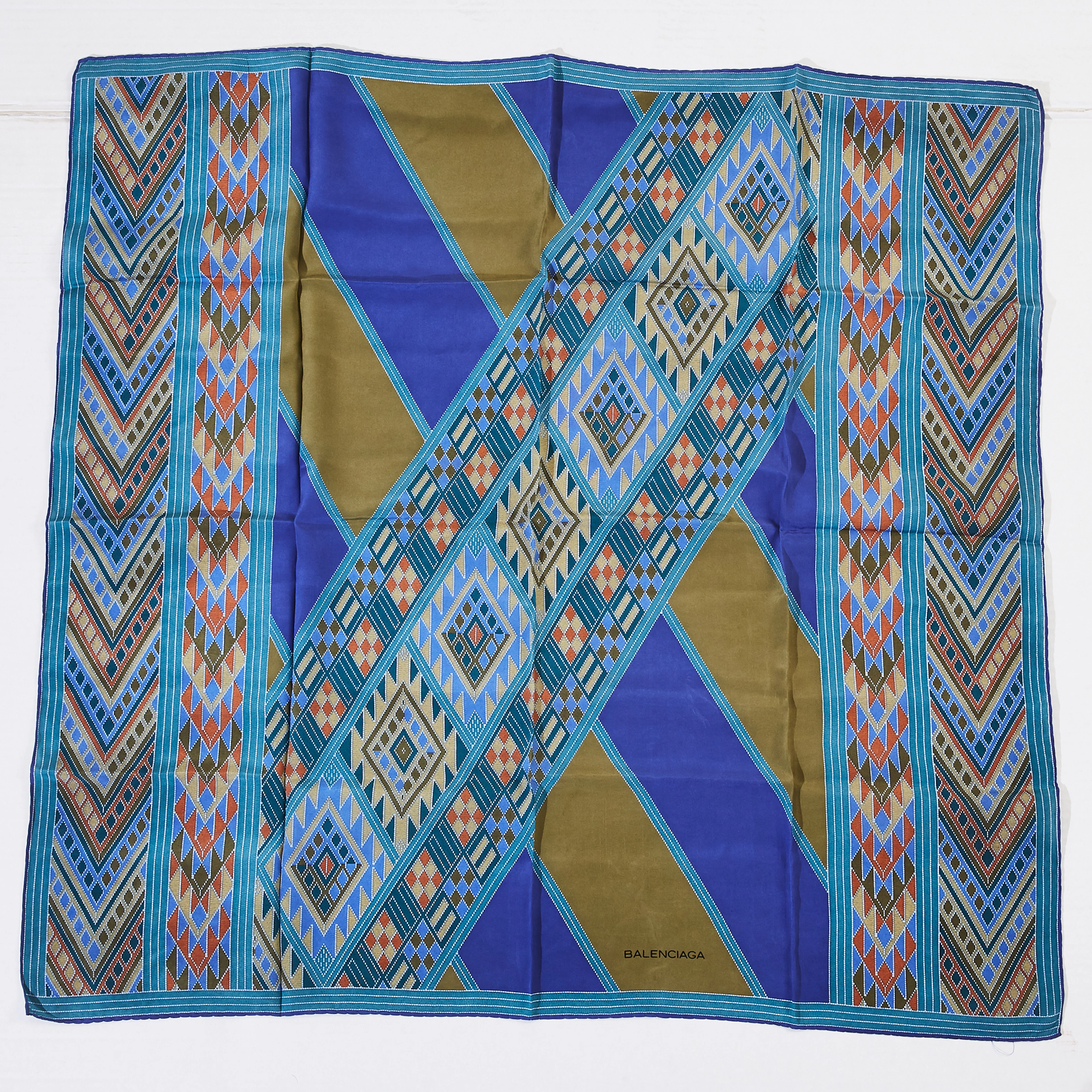 Balenciaga scarf i flerfärgat siden 85 x 85 cm