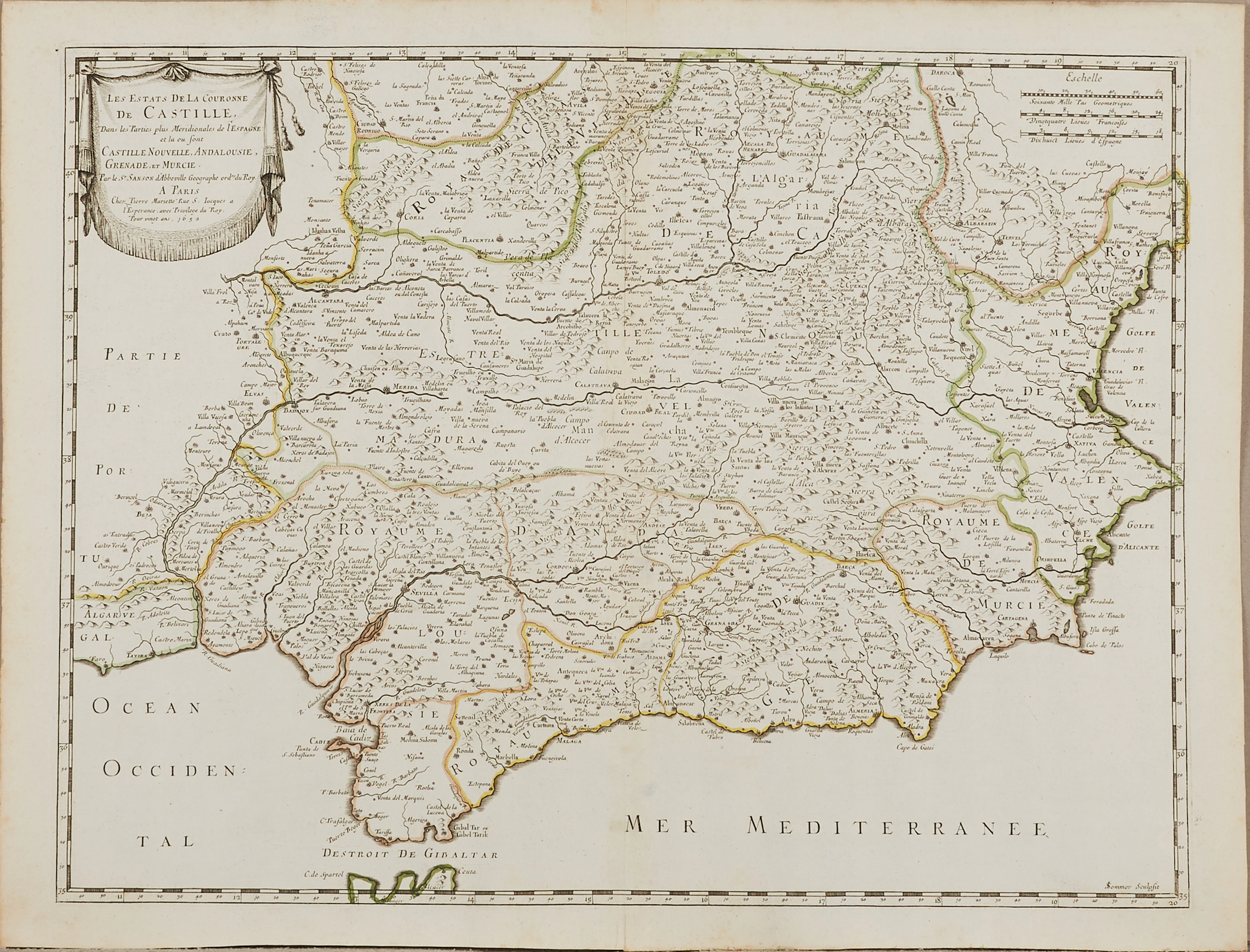 Sanson karta Andalusien ca 1650