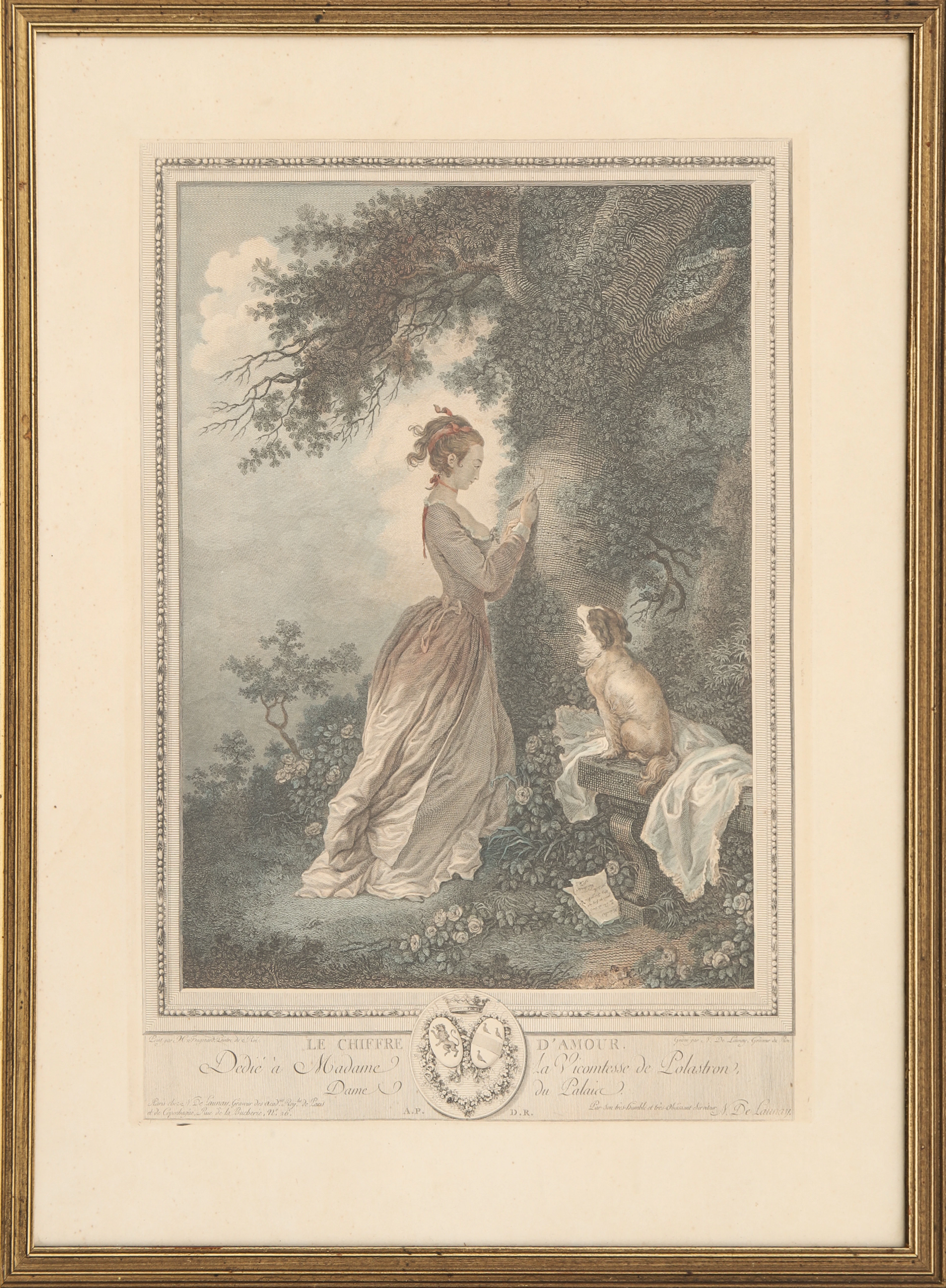 De Launay efter Fragonard "Le Chiffre D'Amour"