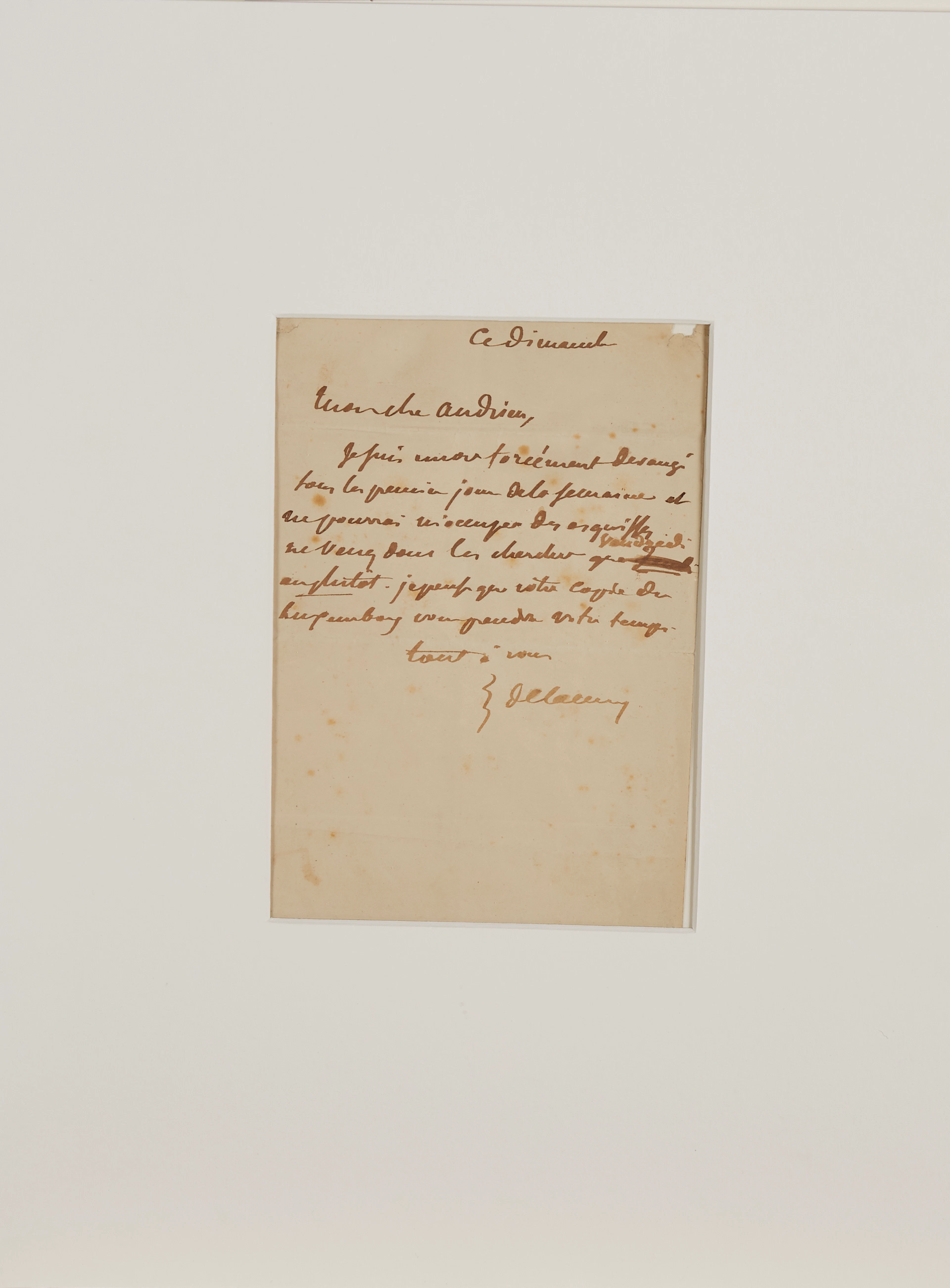 Eugène Delacroix brev