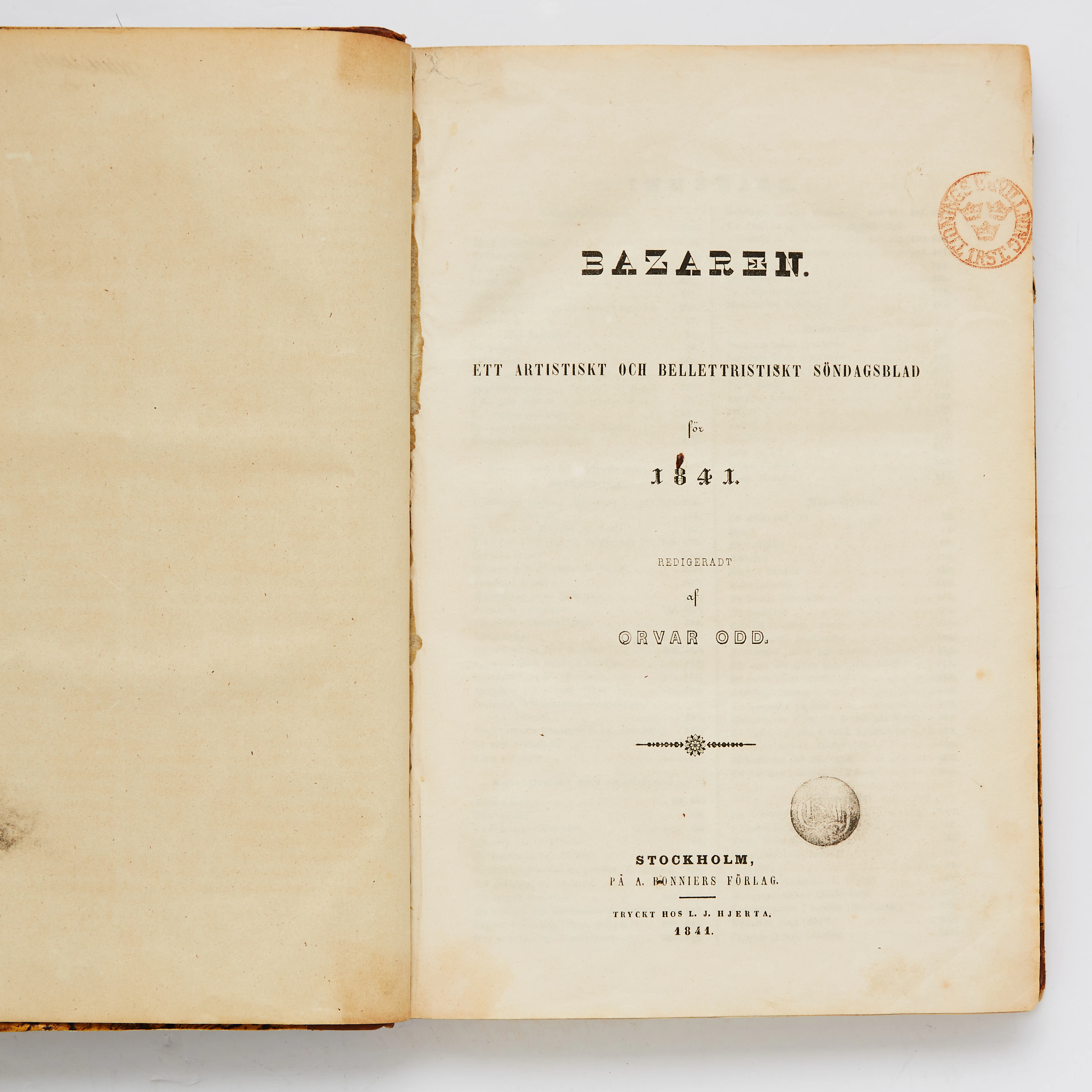 Sturzen-Beckers Bazaren 1841
