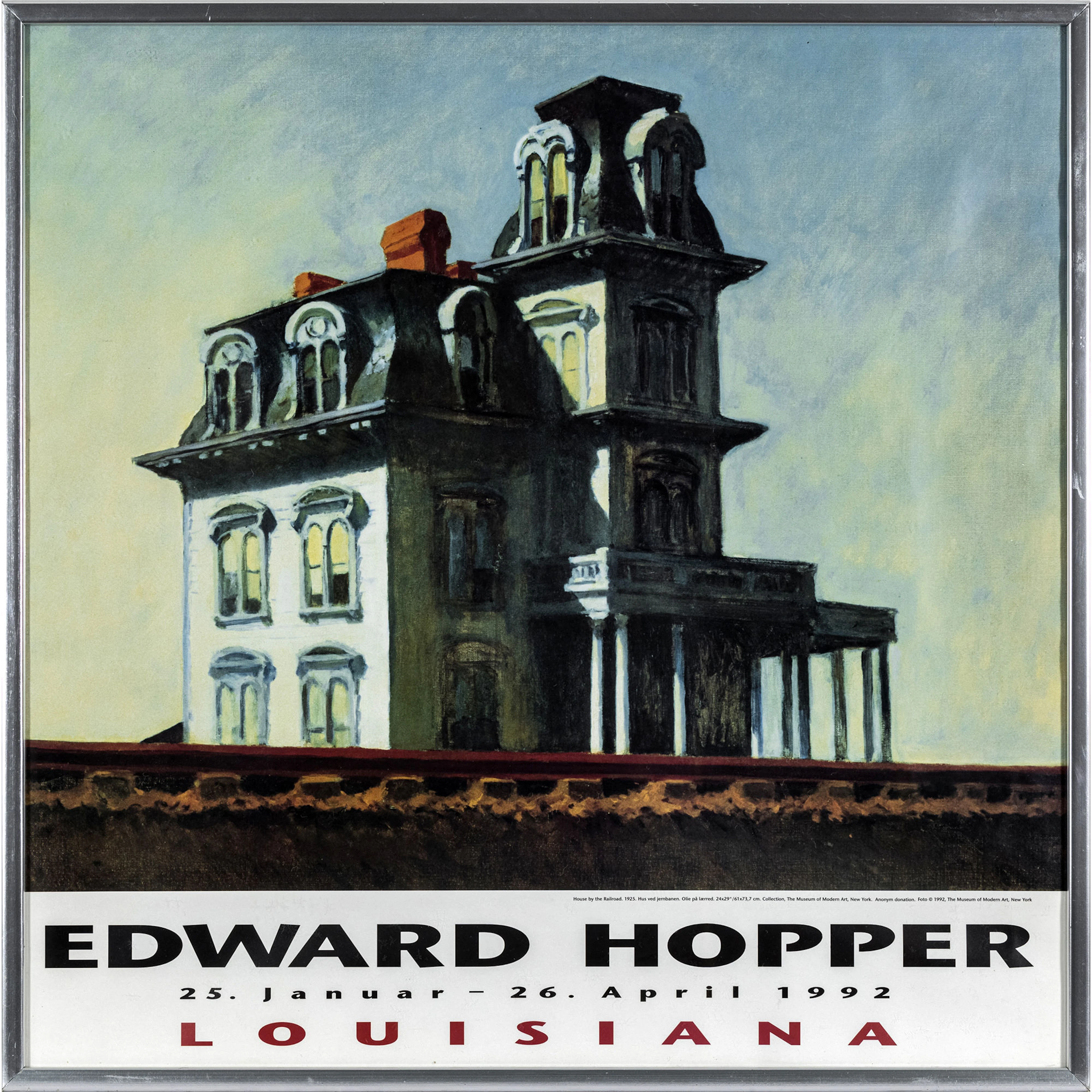 Edward Hopper utställningsaffisch 1992