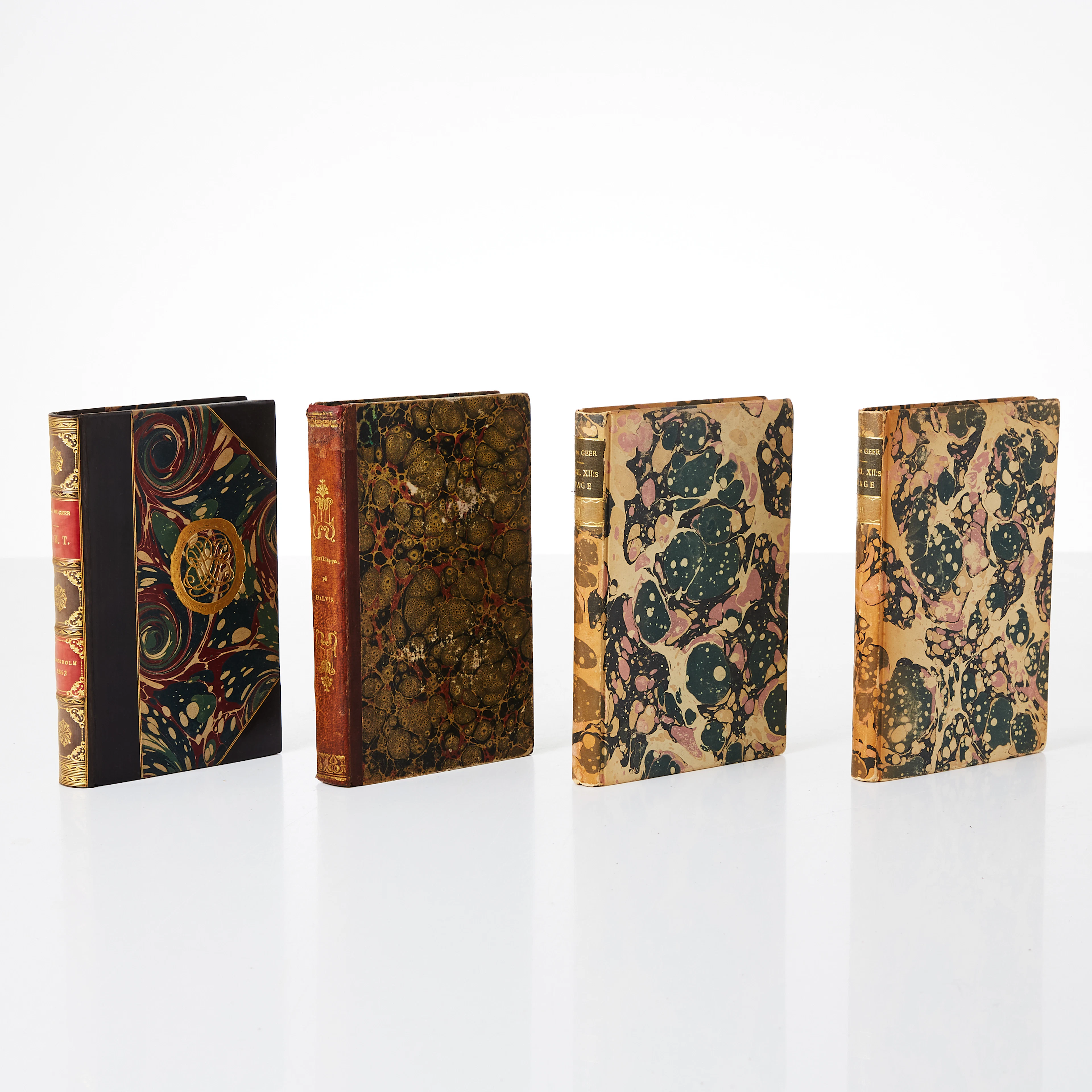 De Geer 4 vol. bl.a. Hedbergband