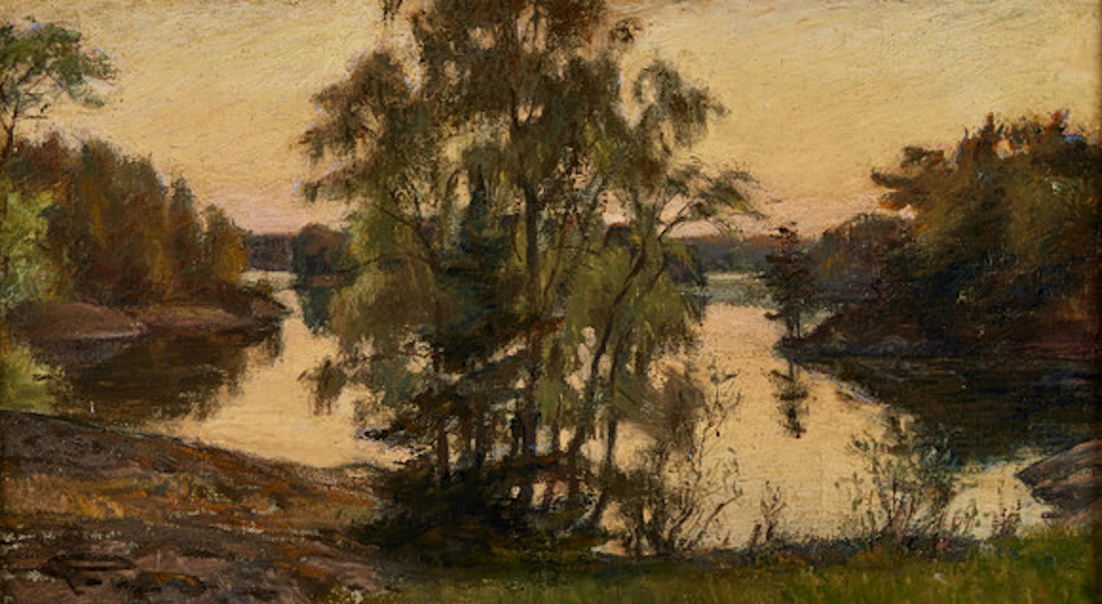 PRINS EUGEN. Afton, Albysjön 1905.