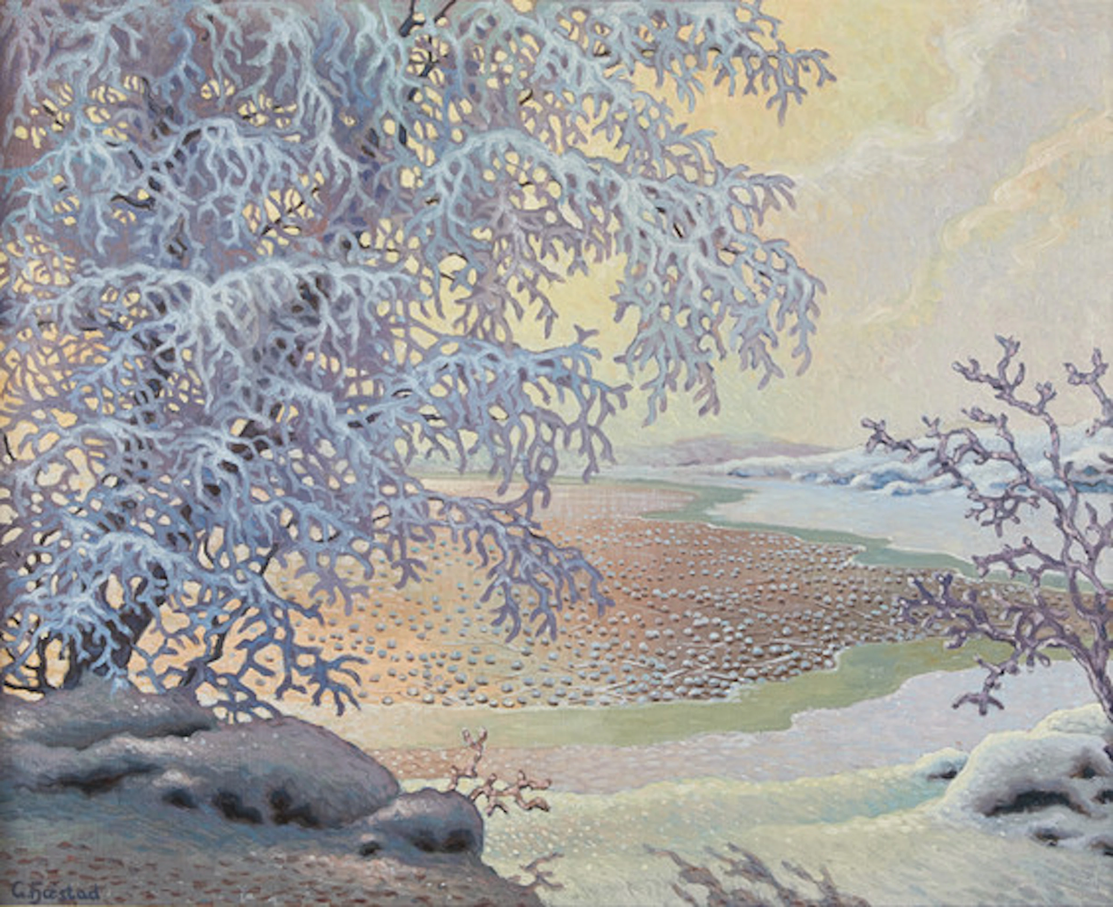 GUSTAF FJAESTAD 1868-1948. Rimfrost.