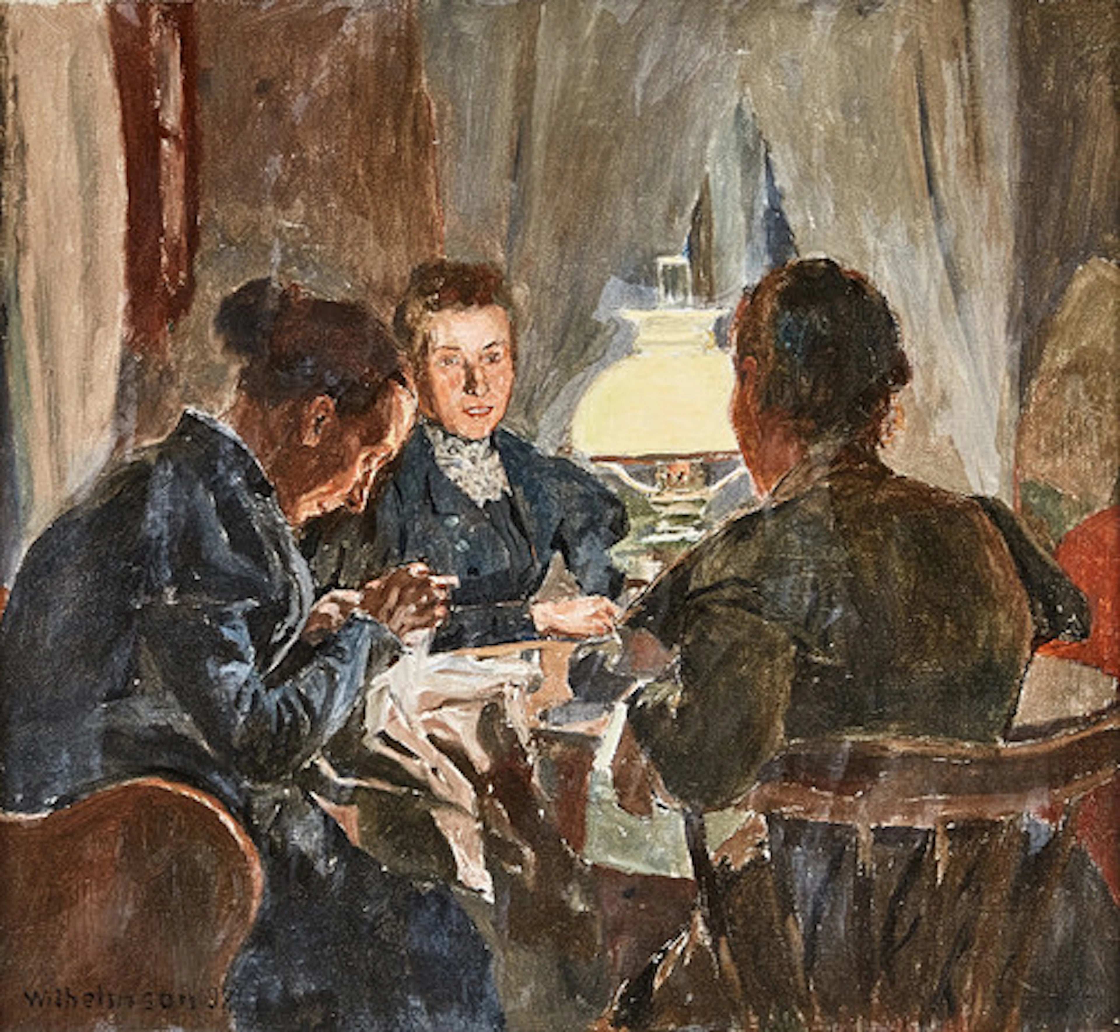 CARL WILHELMSON. Vid lampan.