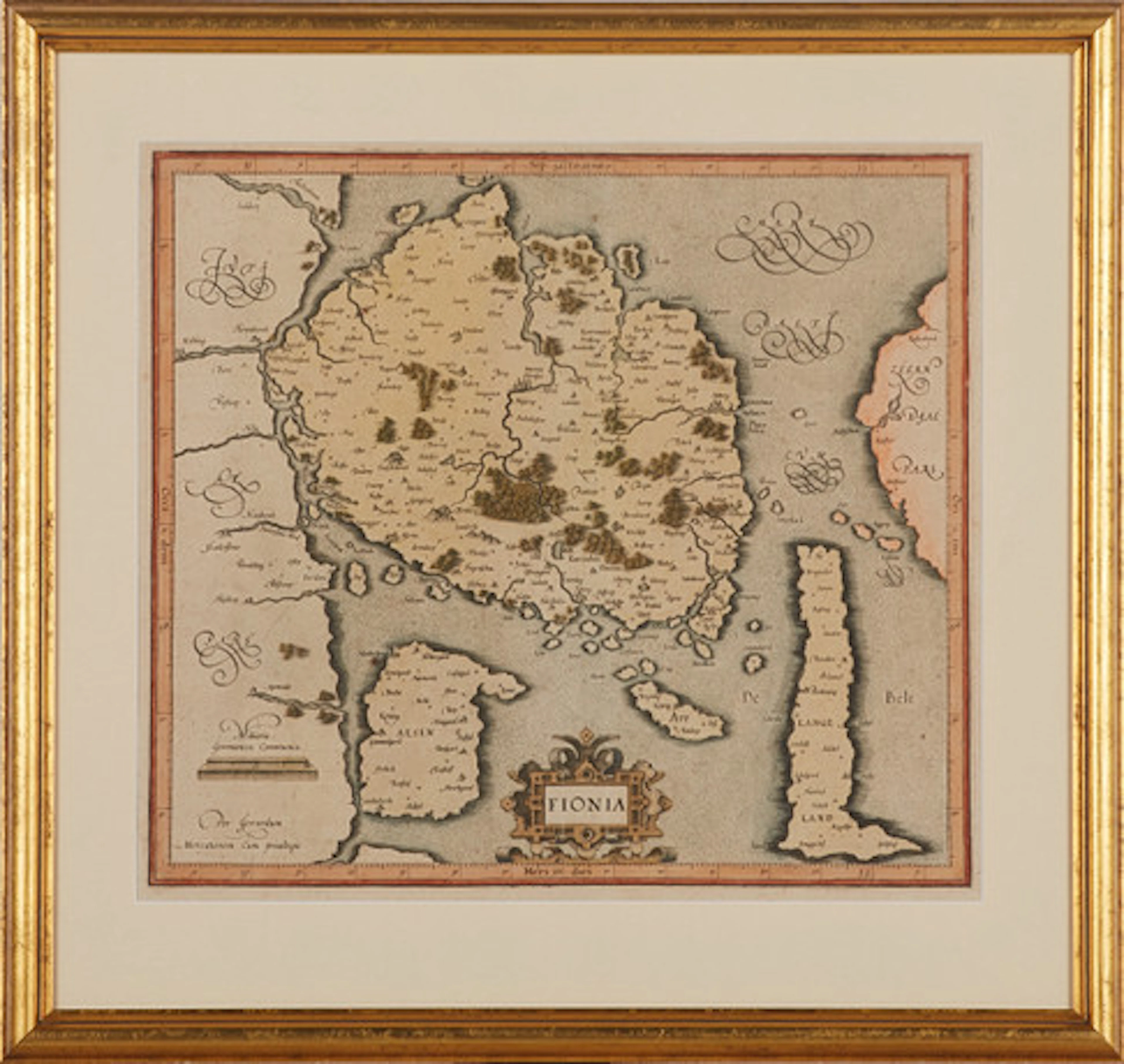 Mercator's map of isle of Fyn.