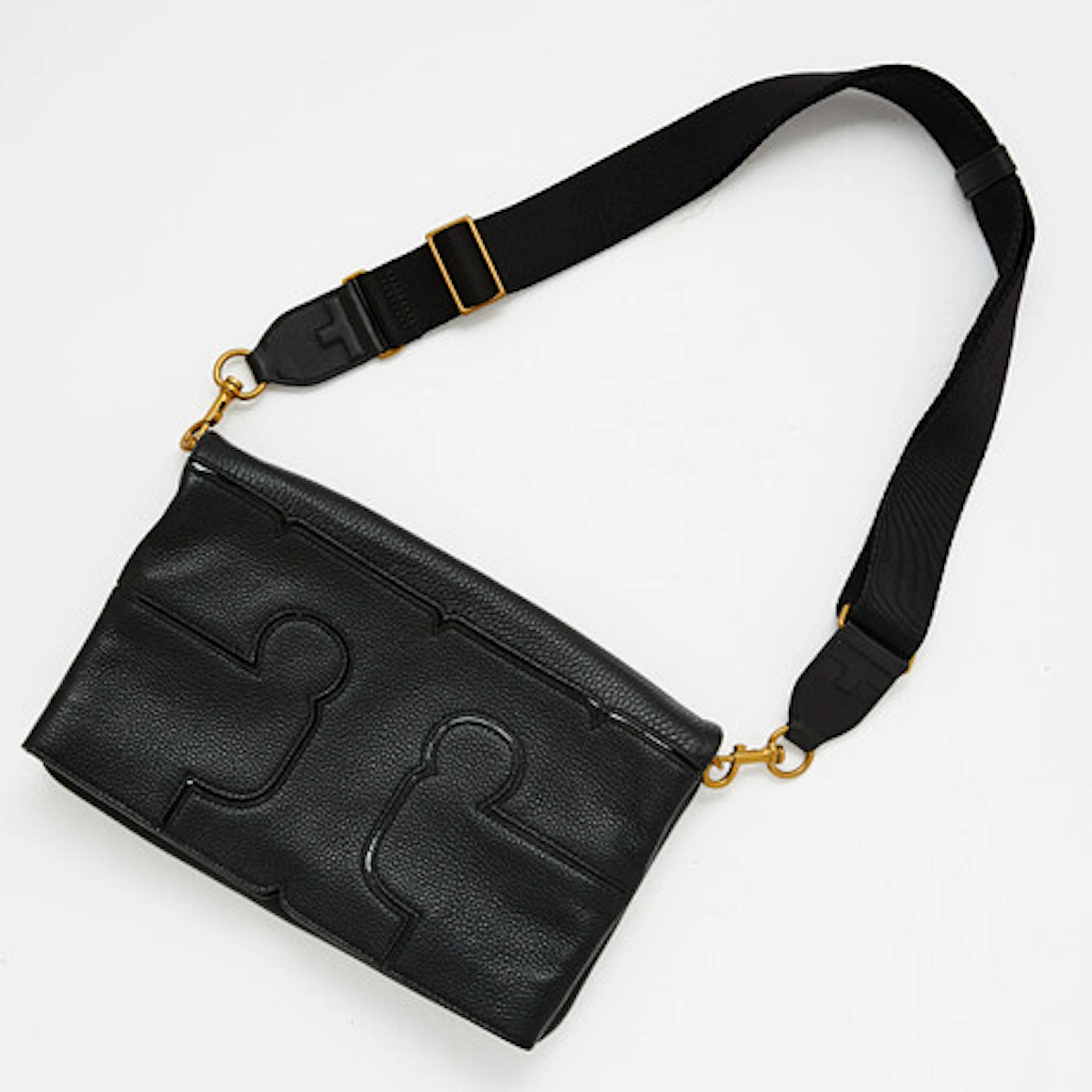 TORY BURCH, axelbandsväska, svart läder me…