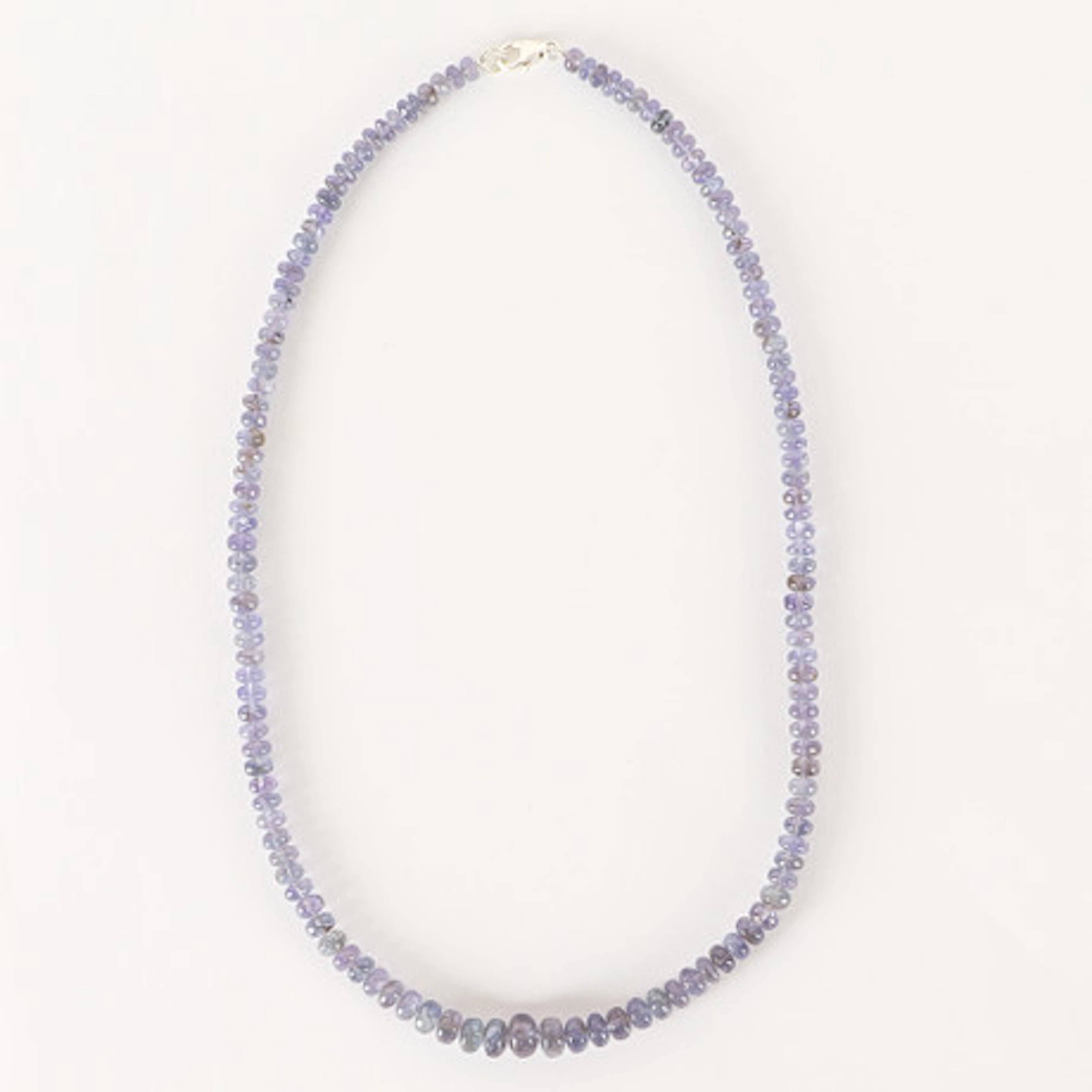 COLLIER, cabochonslipade tanzaniter.