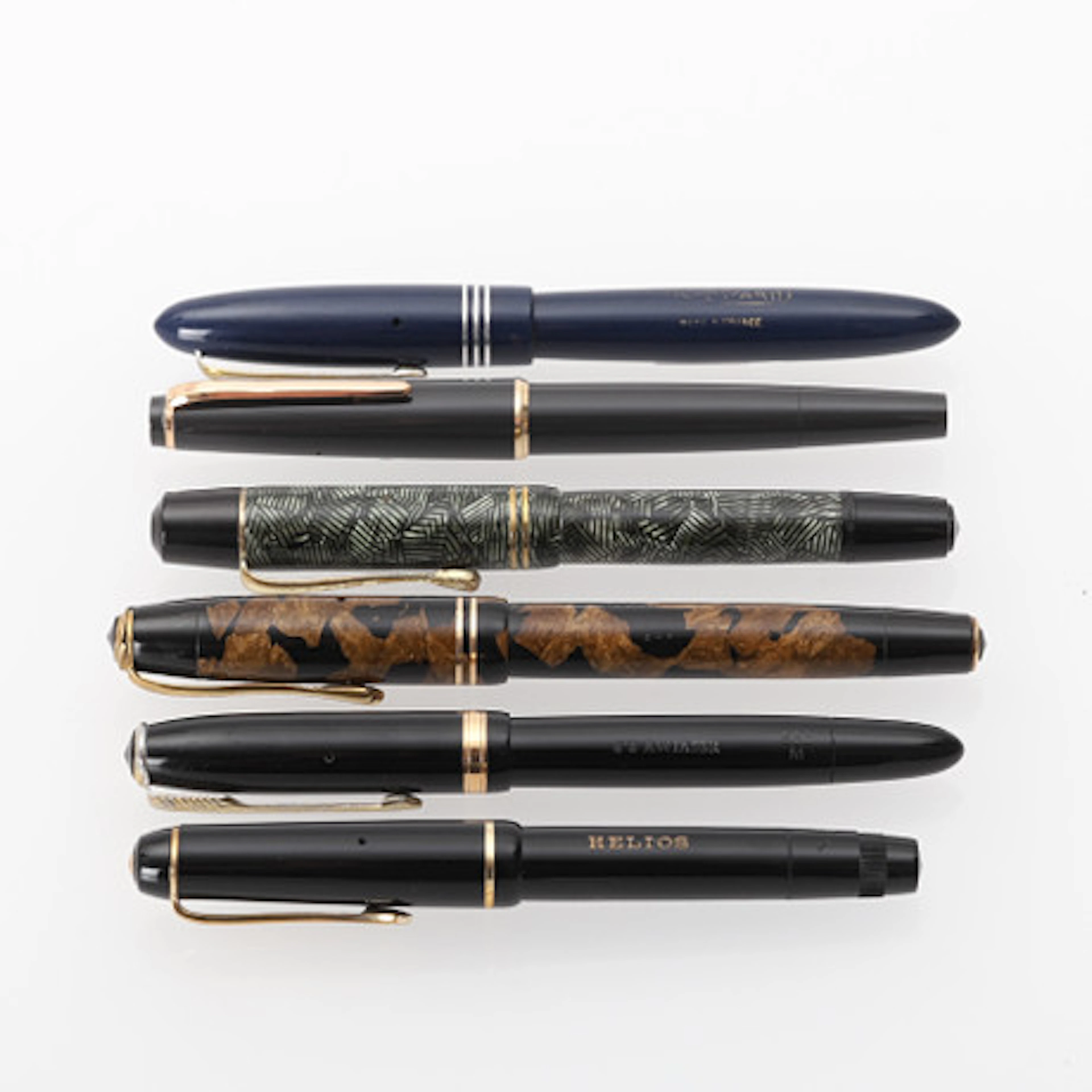 SAMLING FOUNTAIN PENS 6 DELAR.