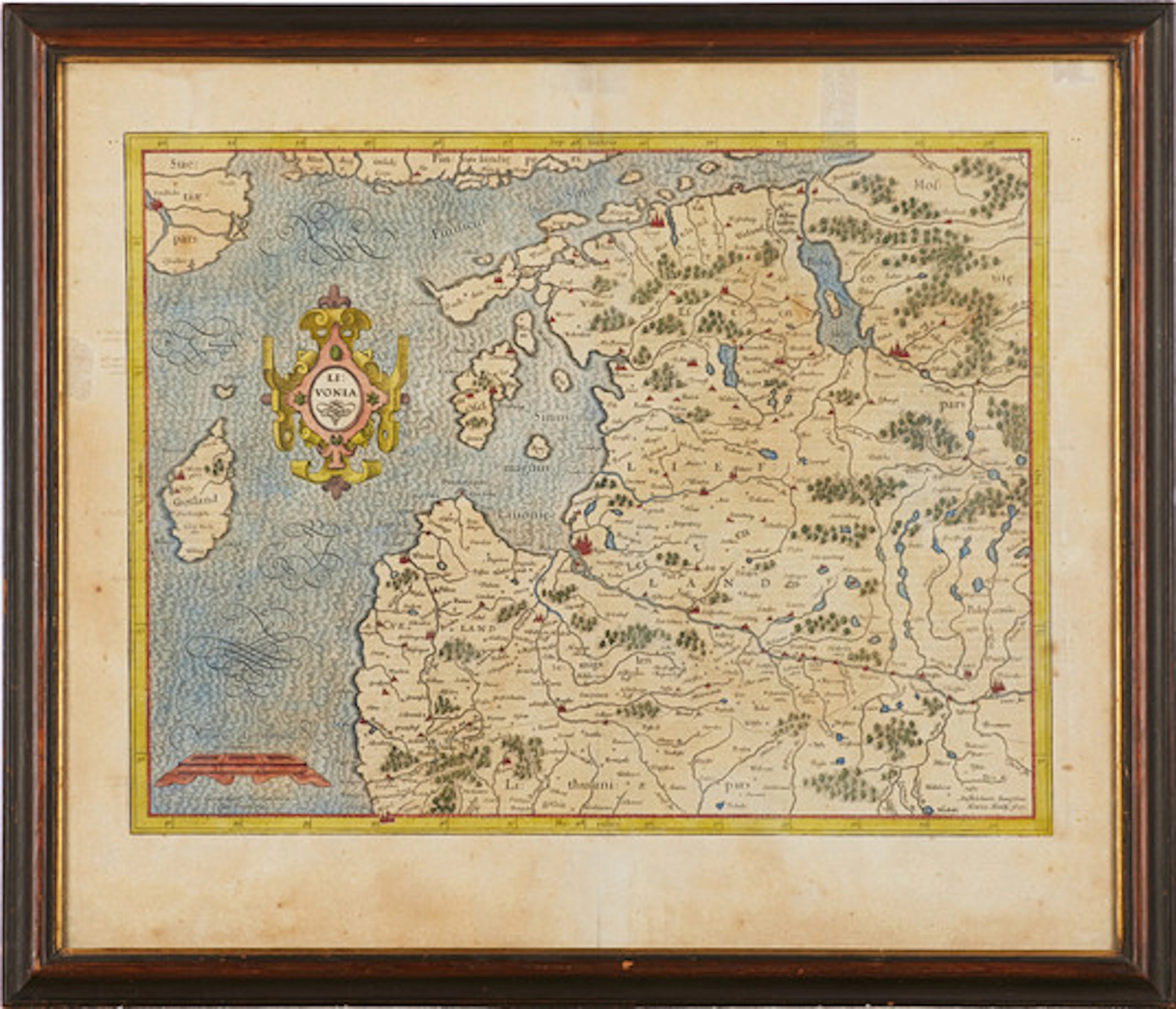 Map of Livonia by Mercator.