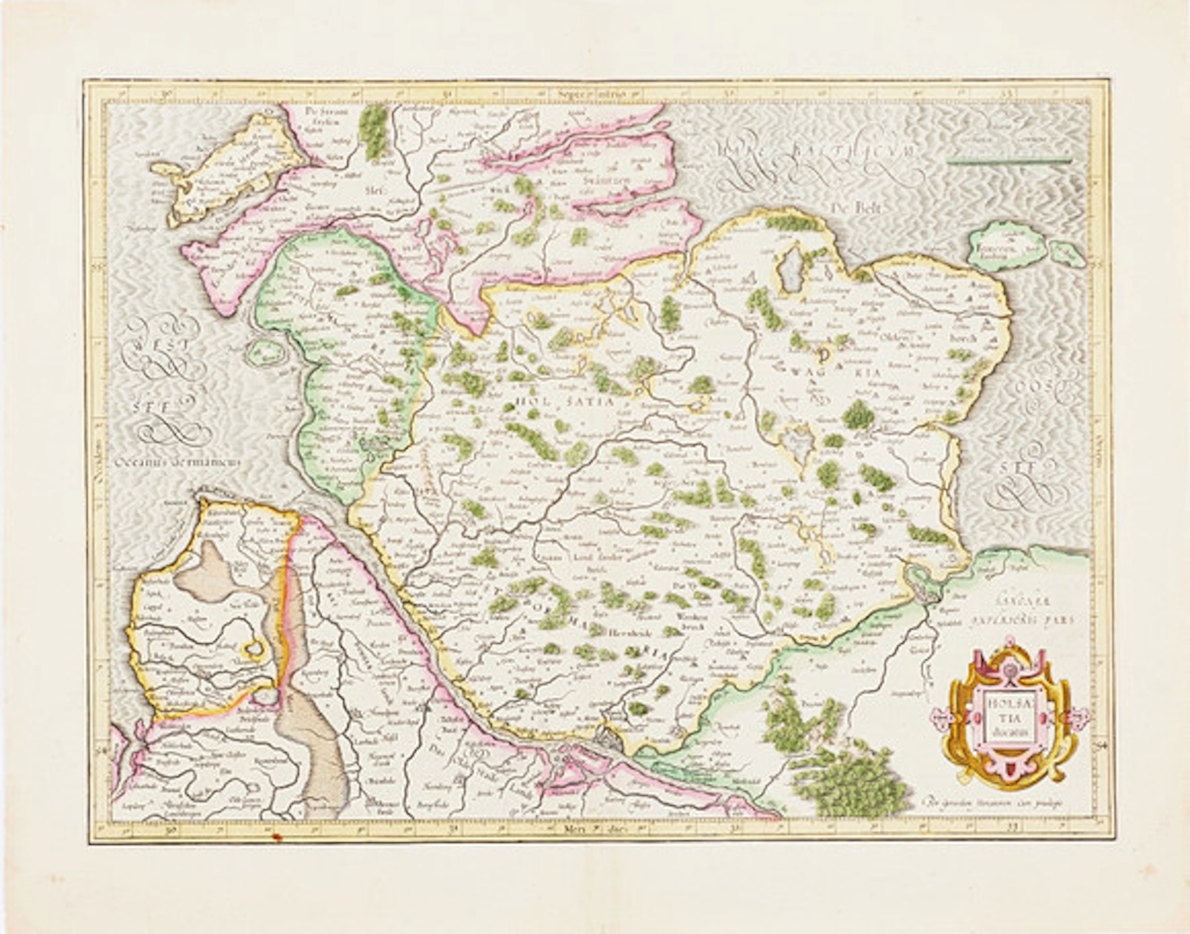 Schleswig-Holstein map by Mercator.