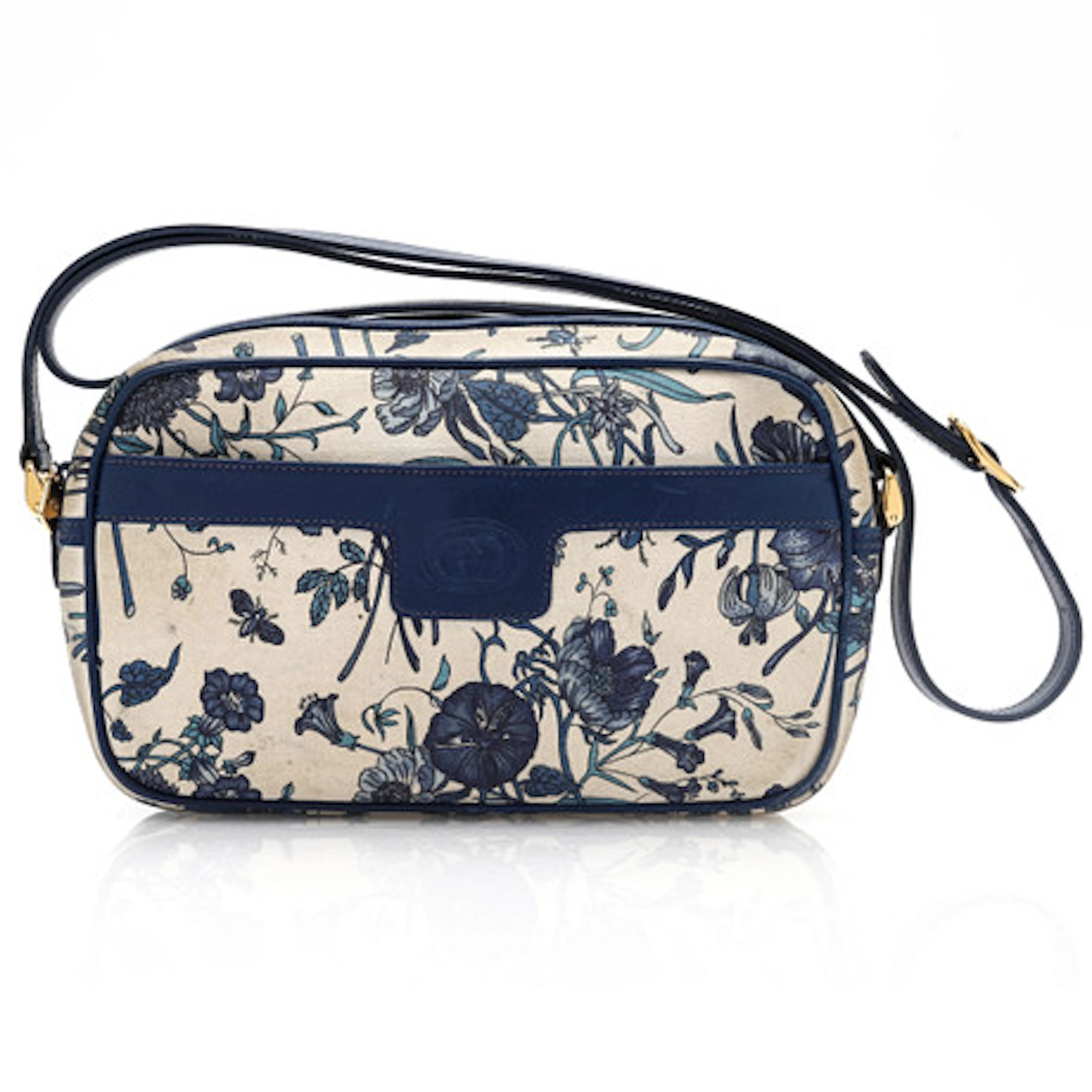 GUCCI, Flora, väska, vintage, axelrem/ cro…