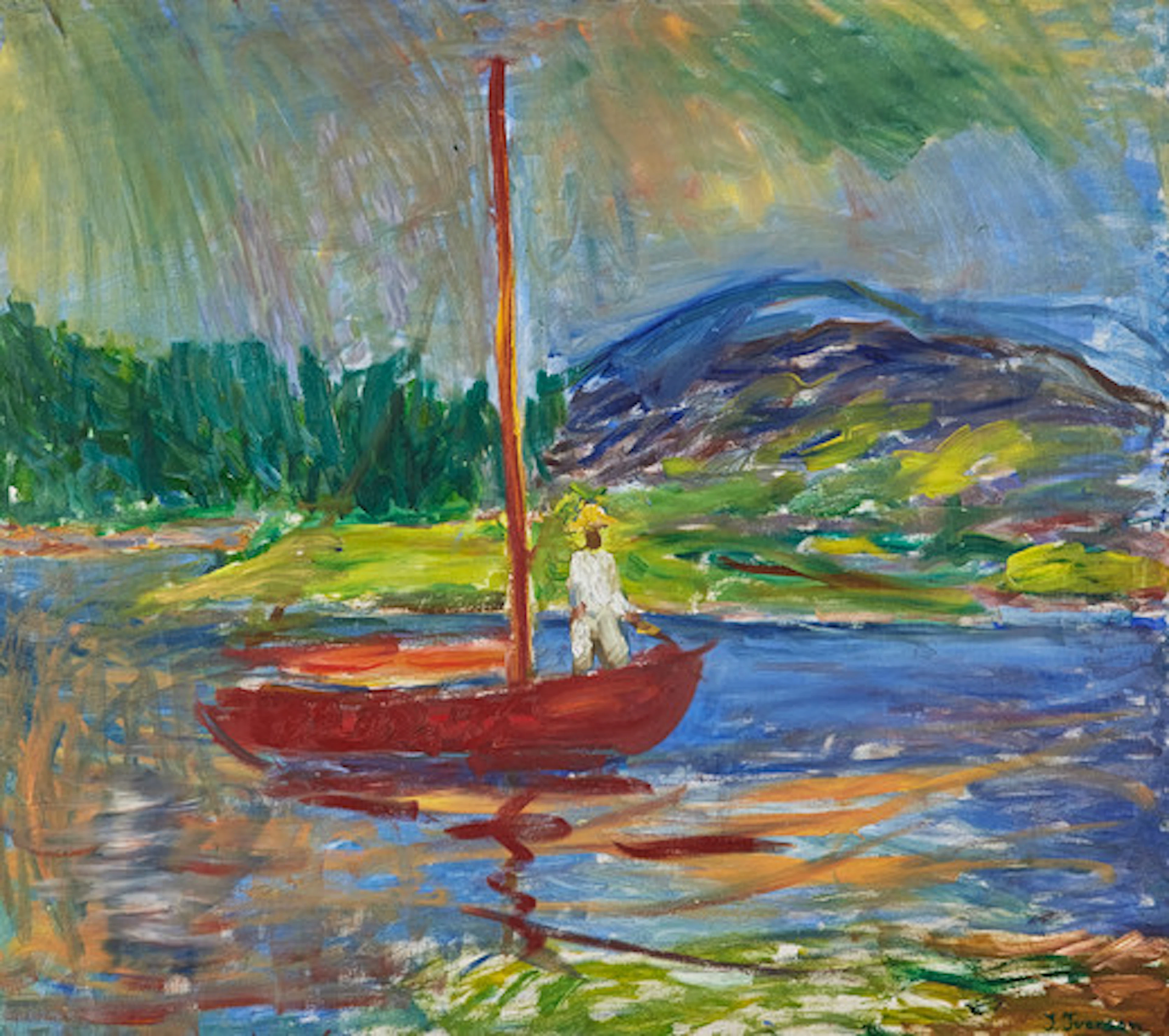 IVAN IVARSON. Röd Julle Stenungsund, olja …