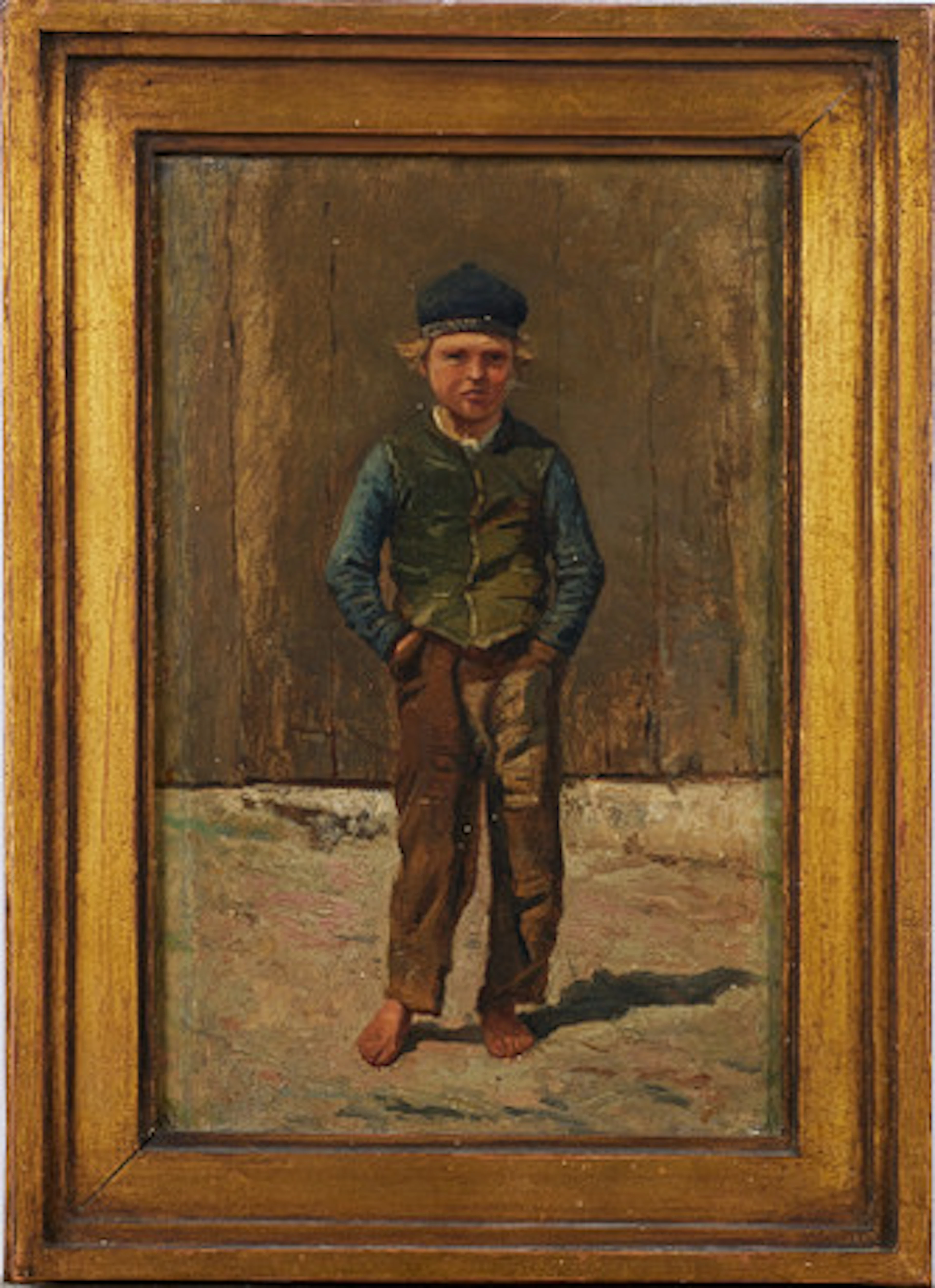 EDVARD BERGH. Tillskriven. Bondgosse, olja…