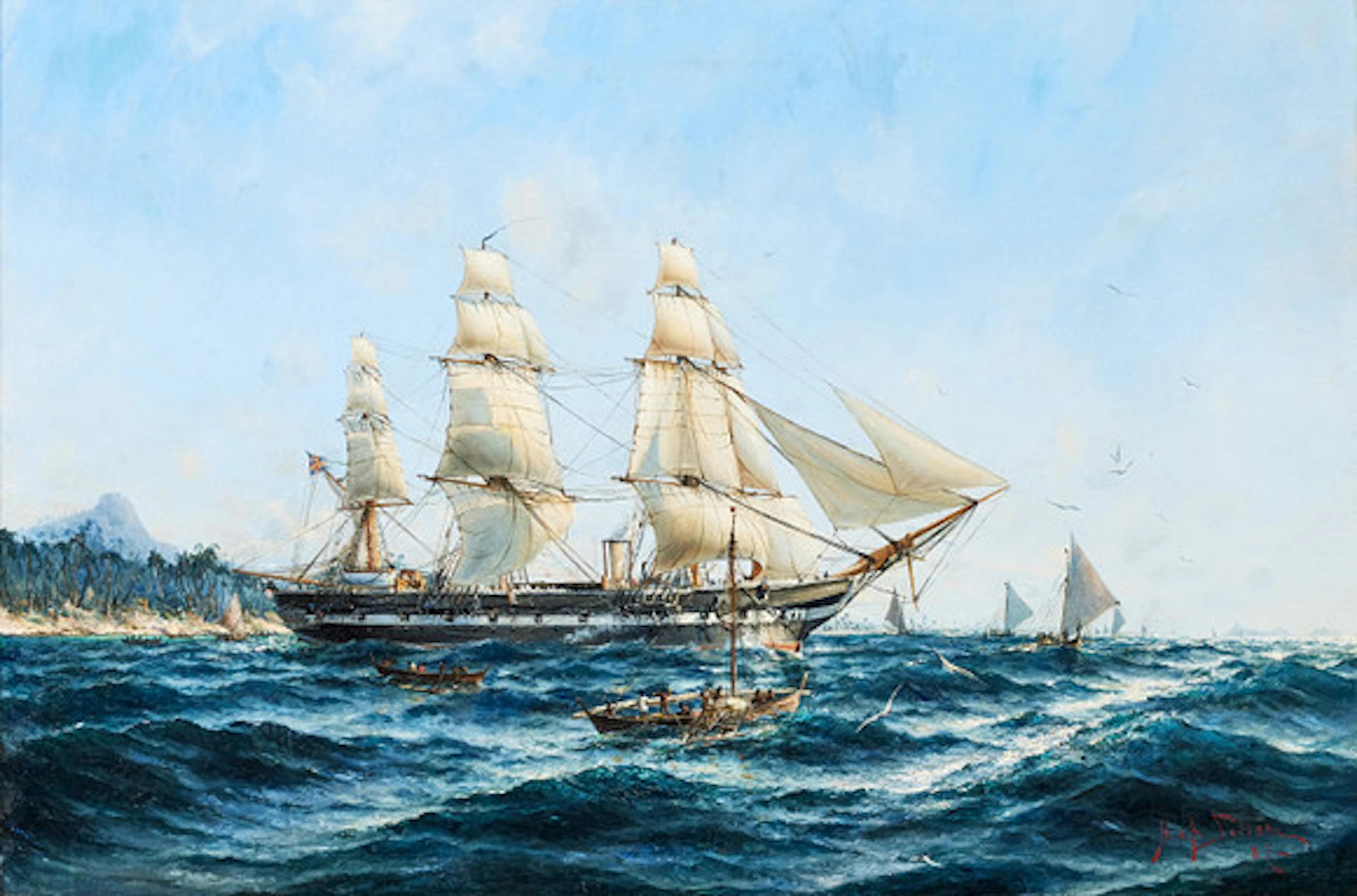 HERMAN AF SILLÉN. Fregatten HMS Vanadis vä…