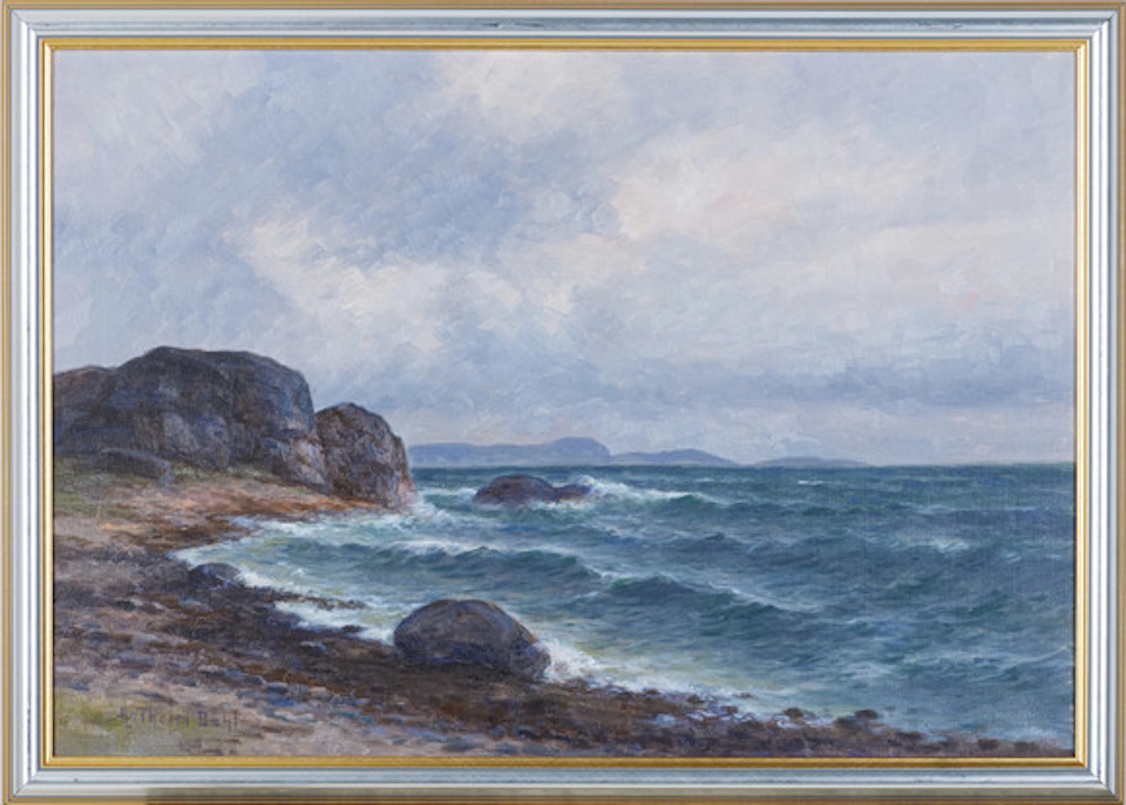 ANSHELM DAHL (1897-1964): Kustlandskap, ol…