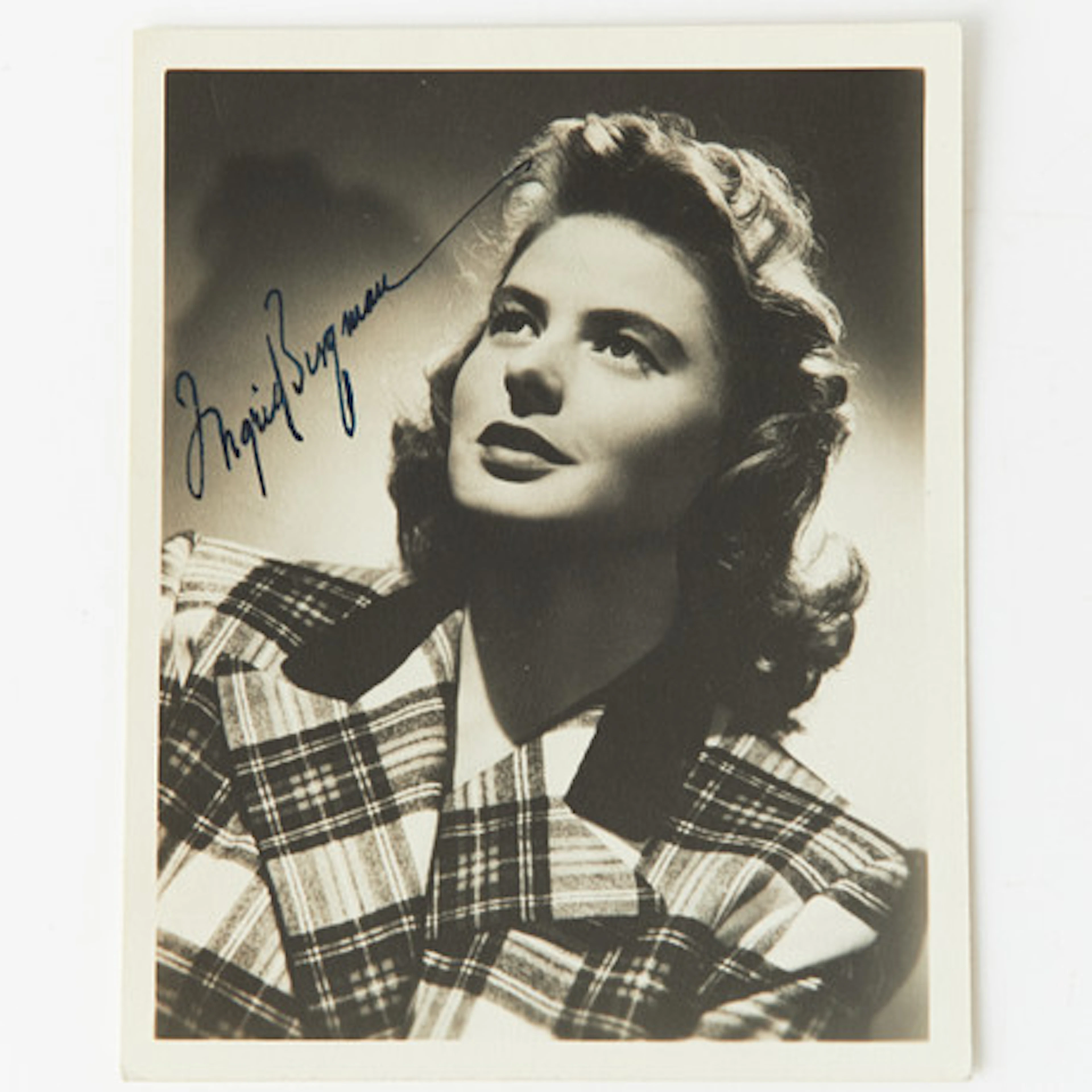 Ingrid Bergman, signerat kort.