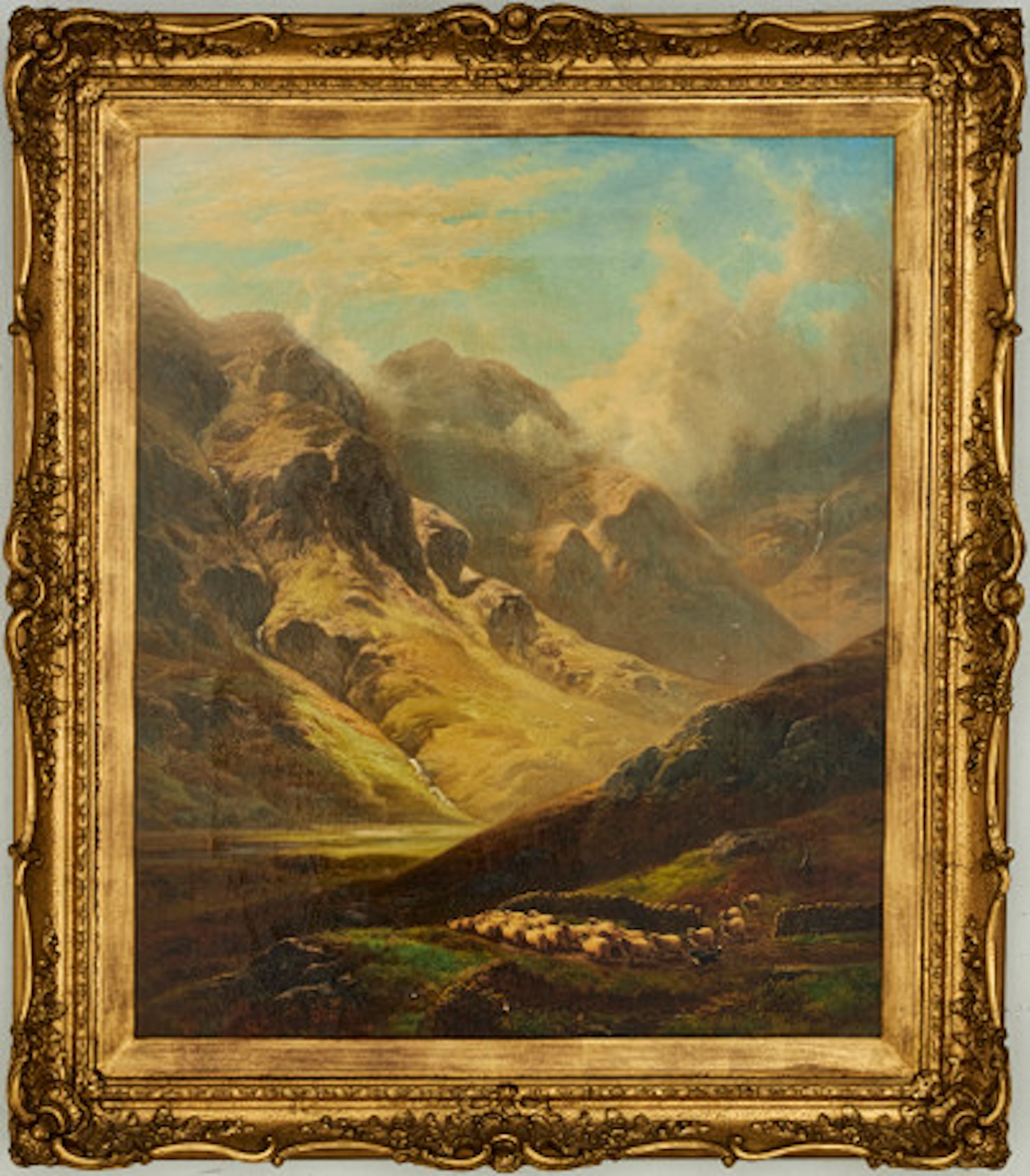 WILLIAM DAVIES (1826-1901). Bergslandskap …