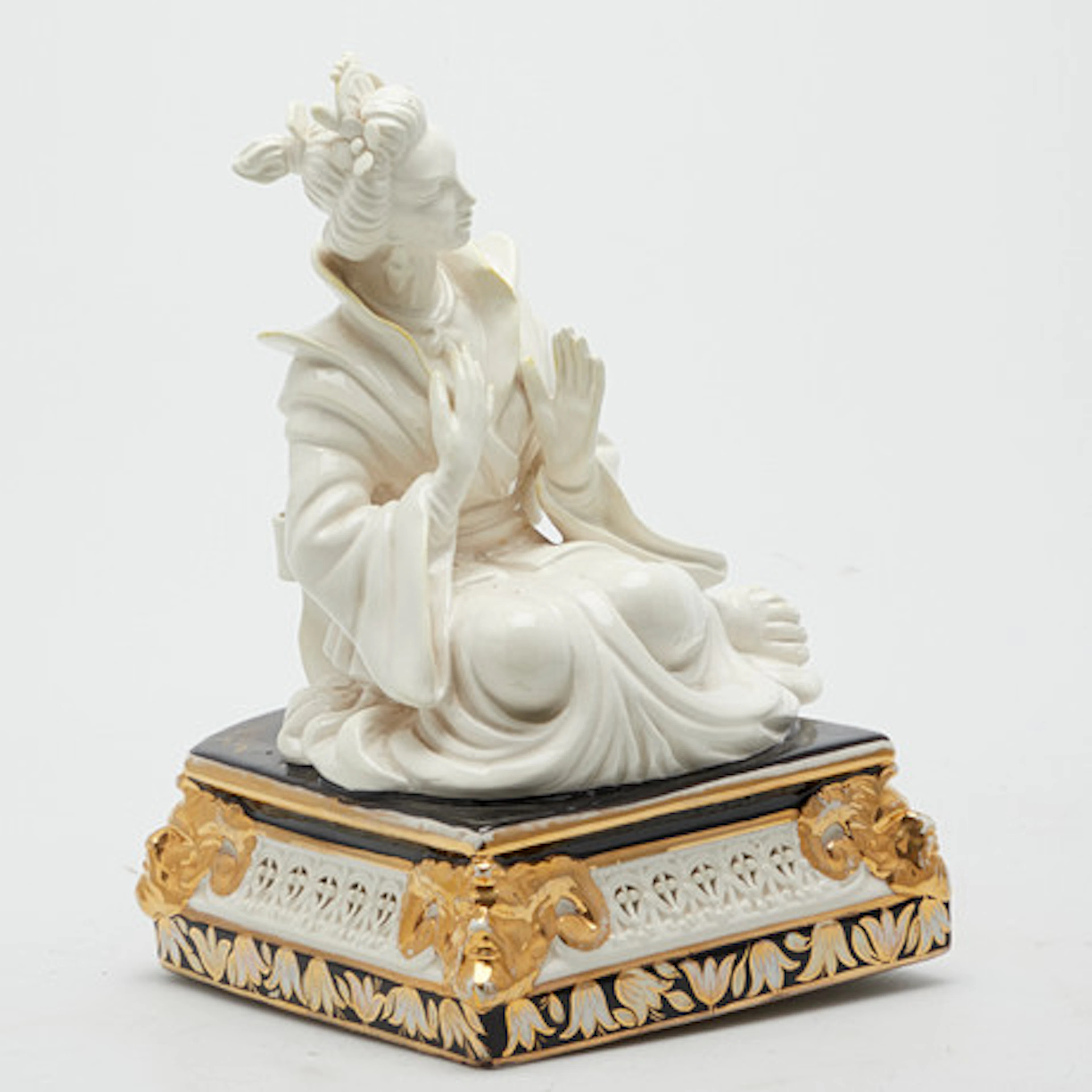 Figur/skulptur, geisha, porslin, Italien.