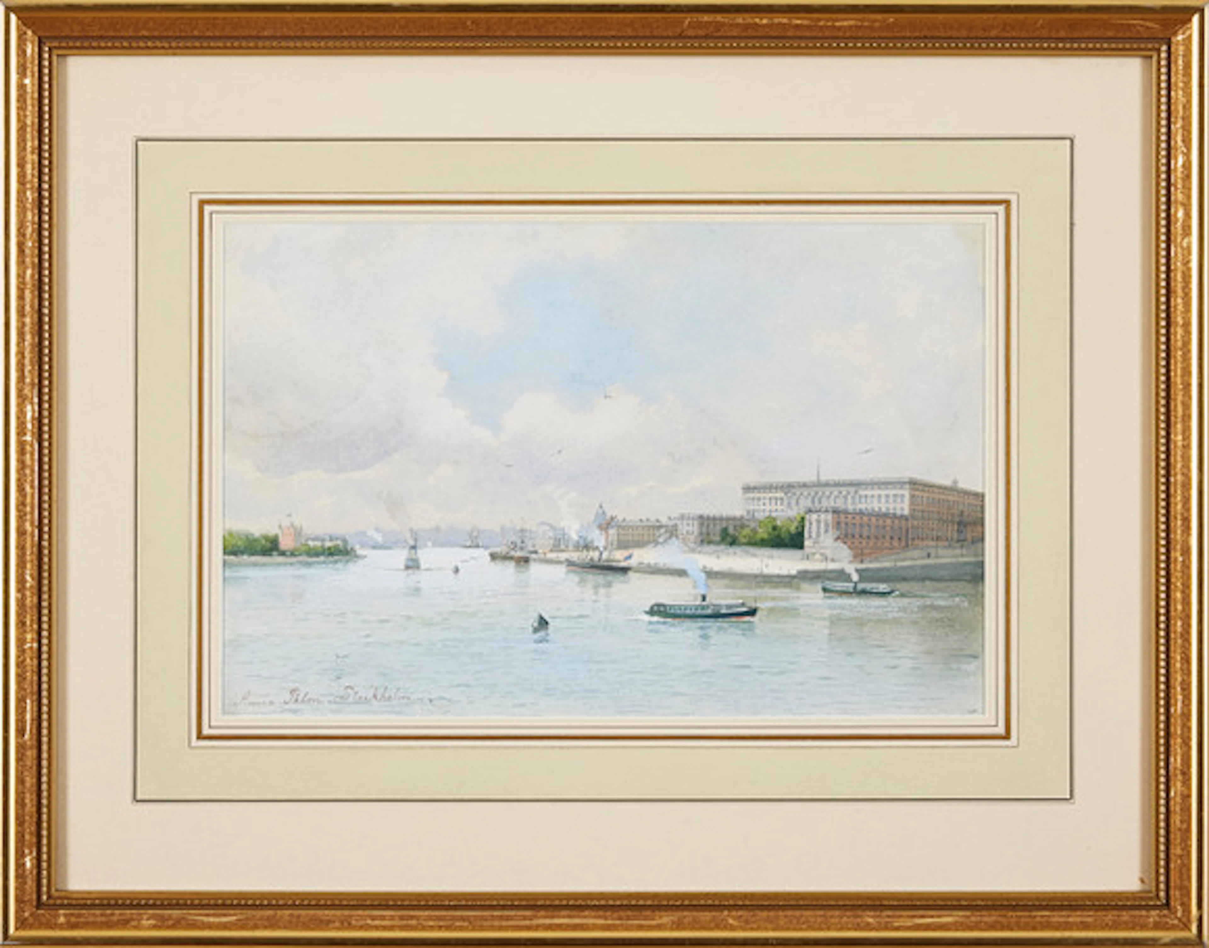 ANNA PALM DE ROSA. Stockholms slott, akvar…