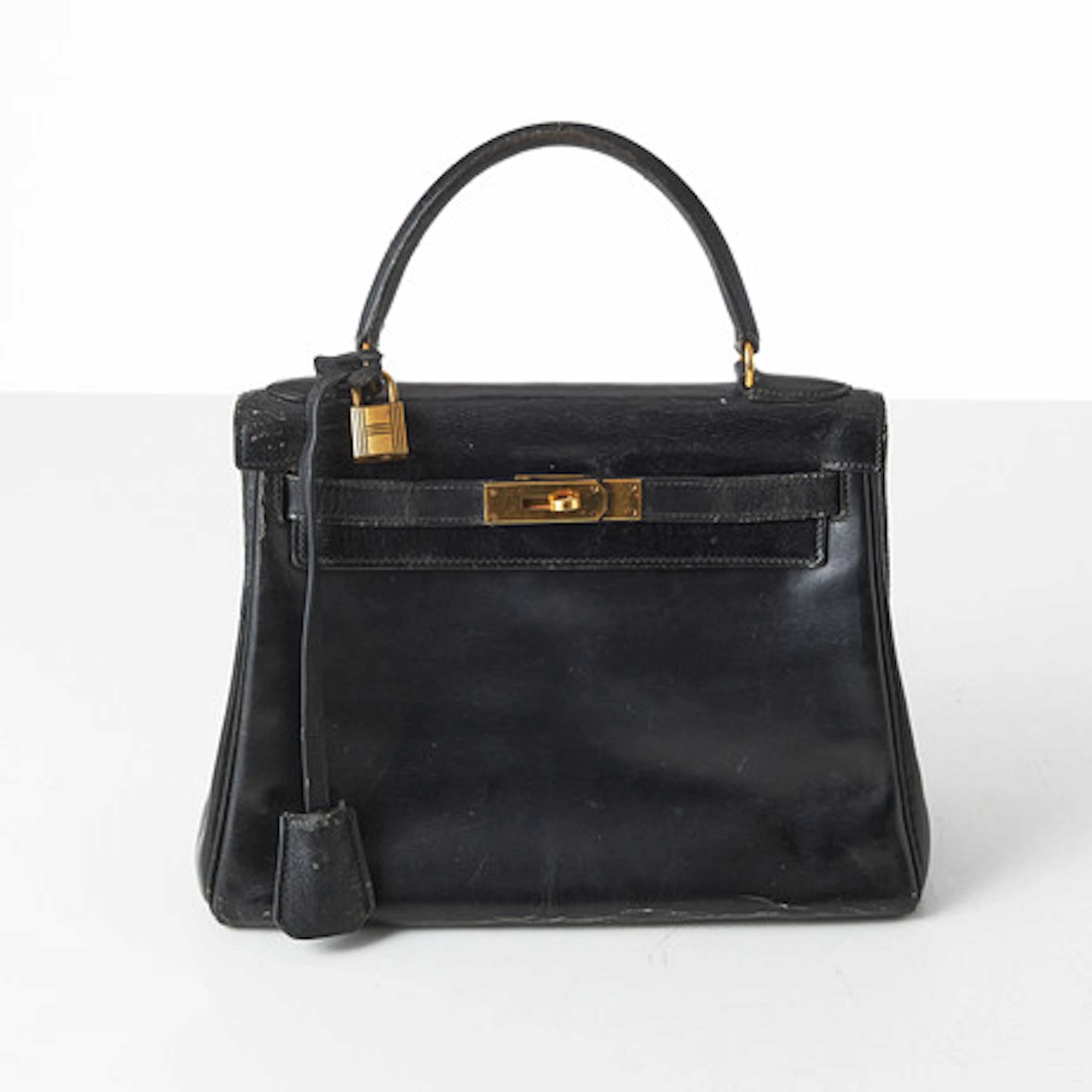HERMÈS, "Kelly", vintage handväska, svart …