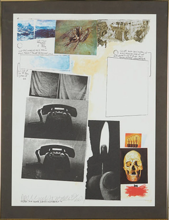 ROBERT RAUSCHENBERG. Poster for Peace, fär…