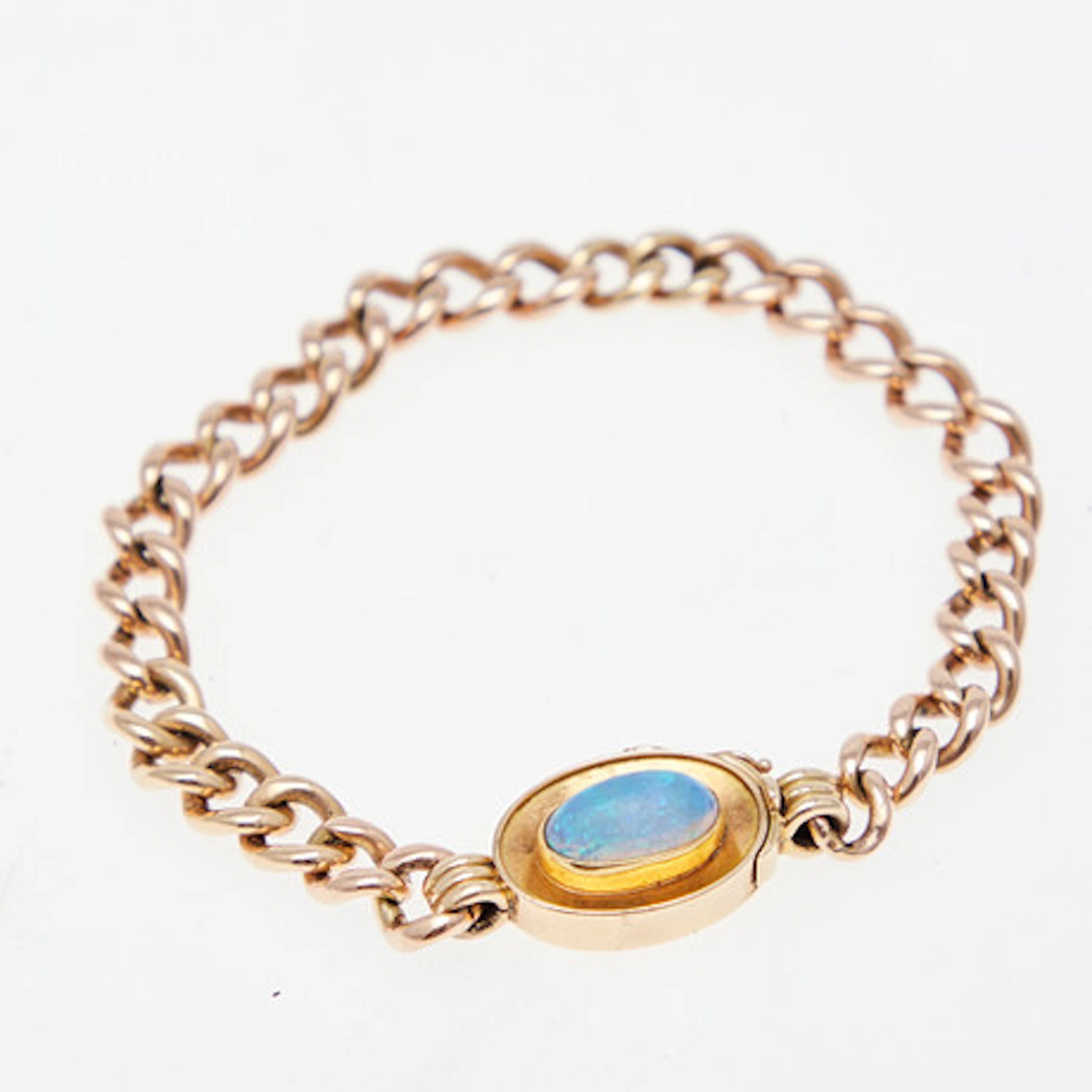 585 Gult Guld Milky Opal Armband.