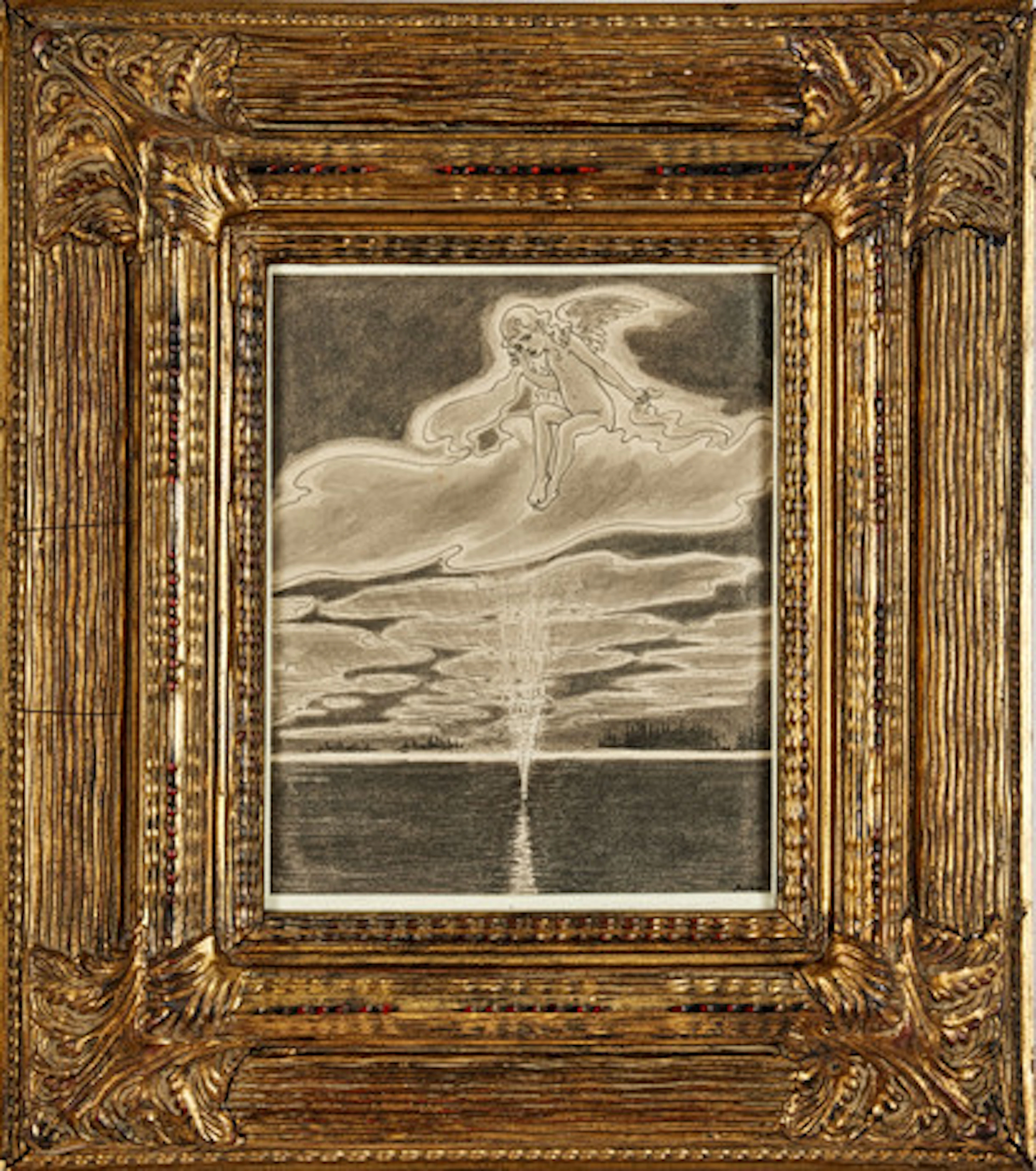J.A.G. ACKE (1859-1924). Ängel, Blandtekni…