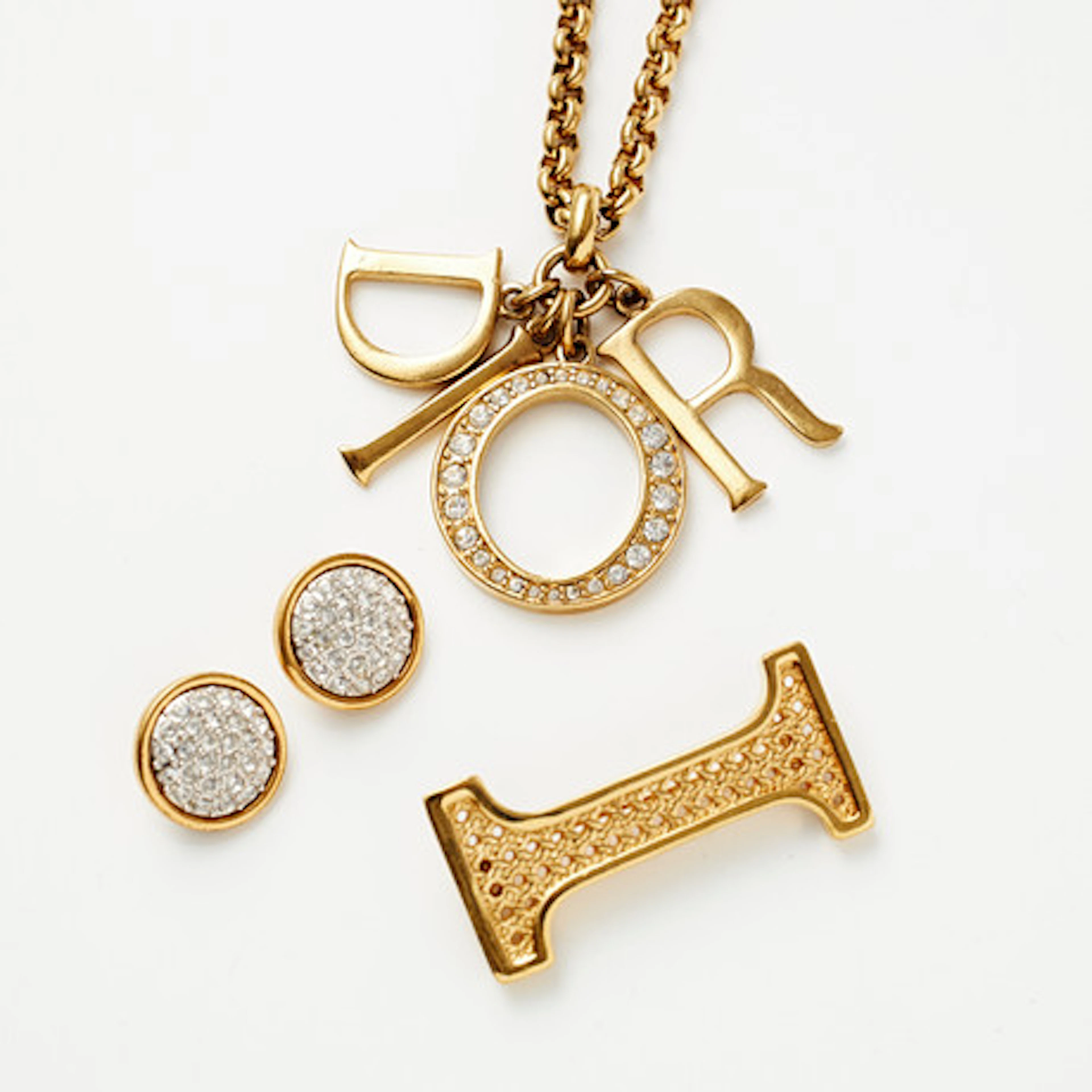 CHRISTIAN DIOR, brosch, halsband, ankarlän…