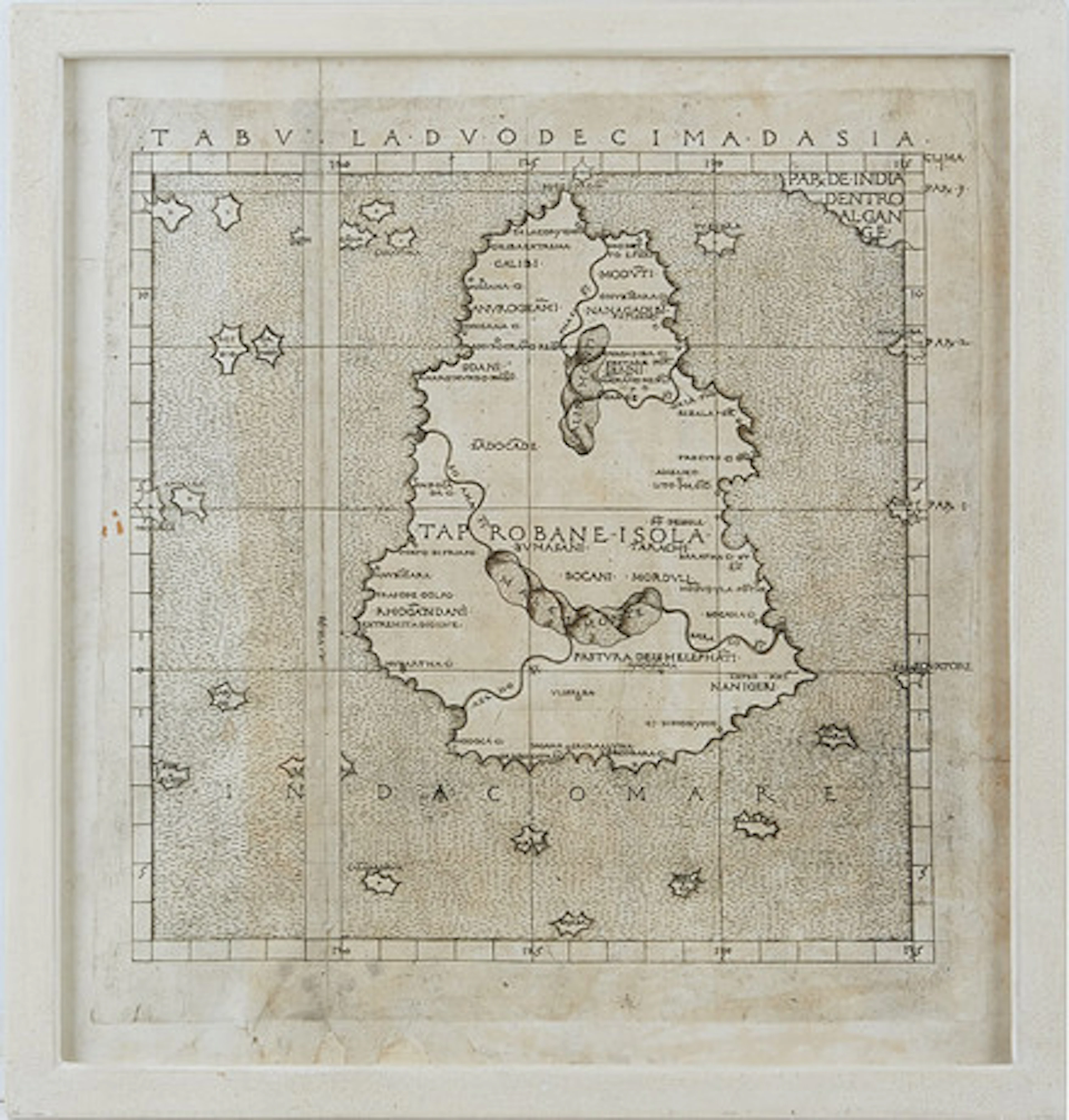 EARLY MAP OF SRI LANKA - Tabula Duodecima …