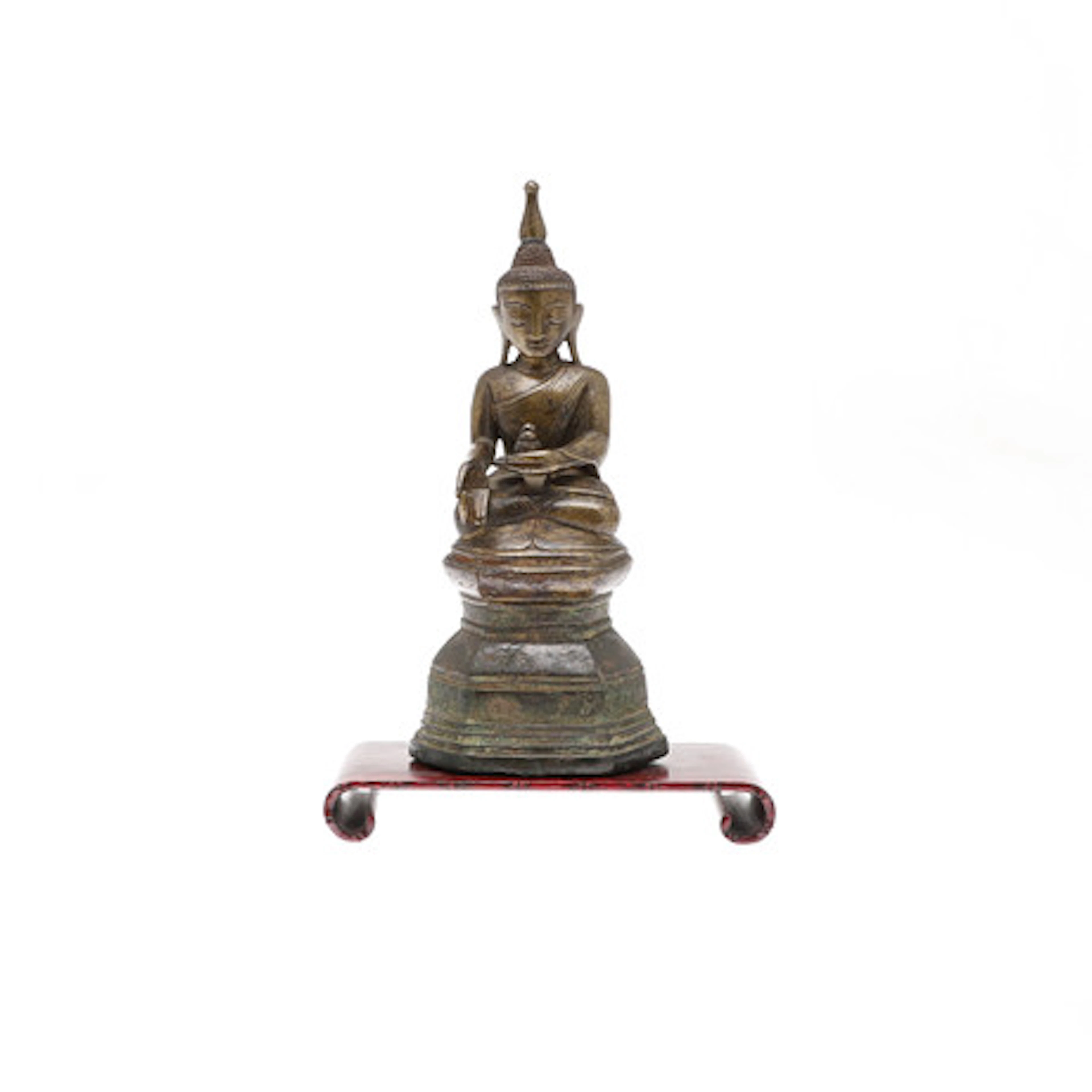 Laos brons Buddha Figur.