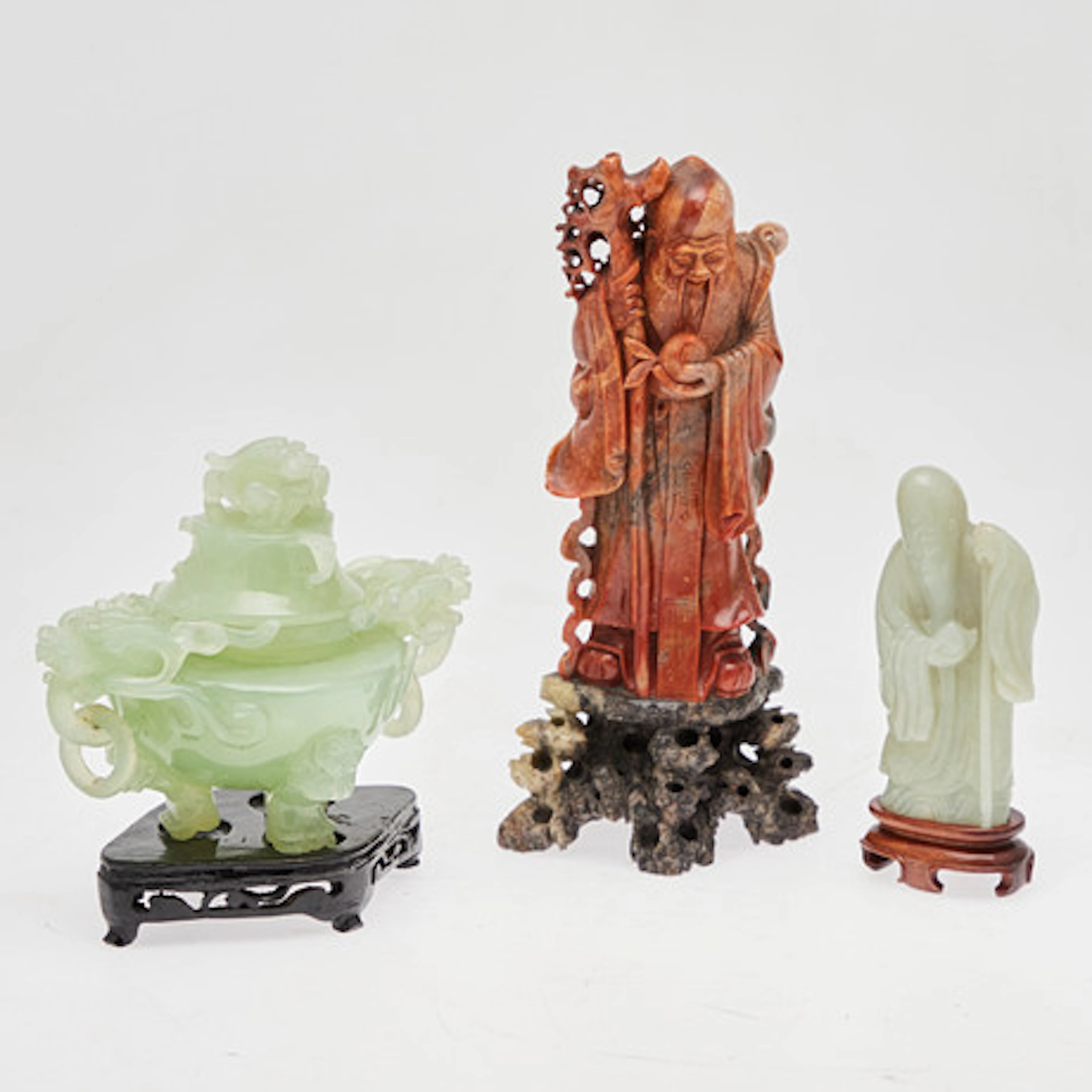Blandat parti figurer/skulpturer, sten, ja…