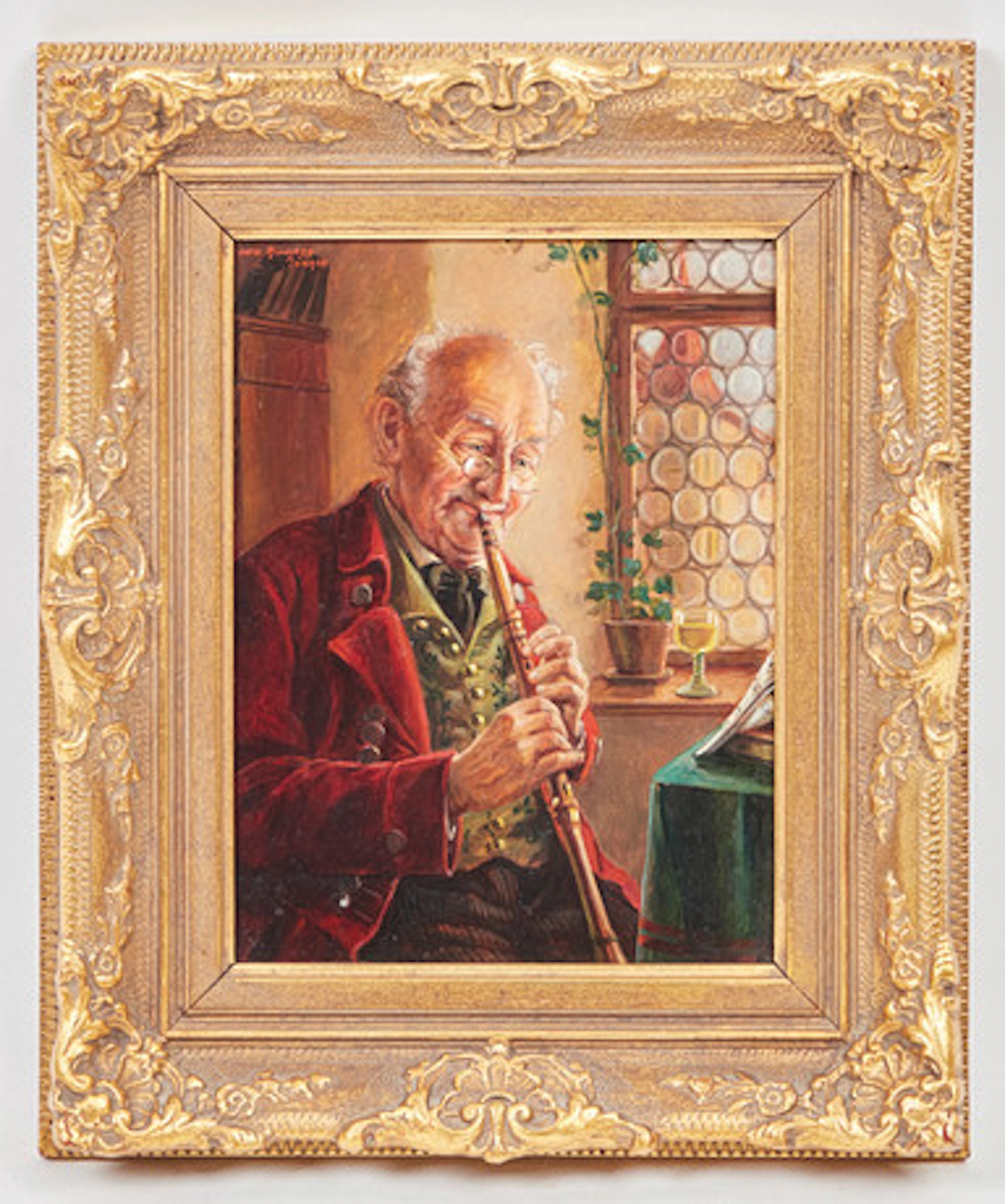 OTTO KIRCHNER. målning, musiklektion, Münc…