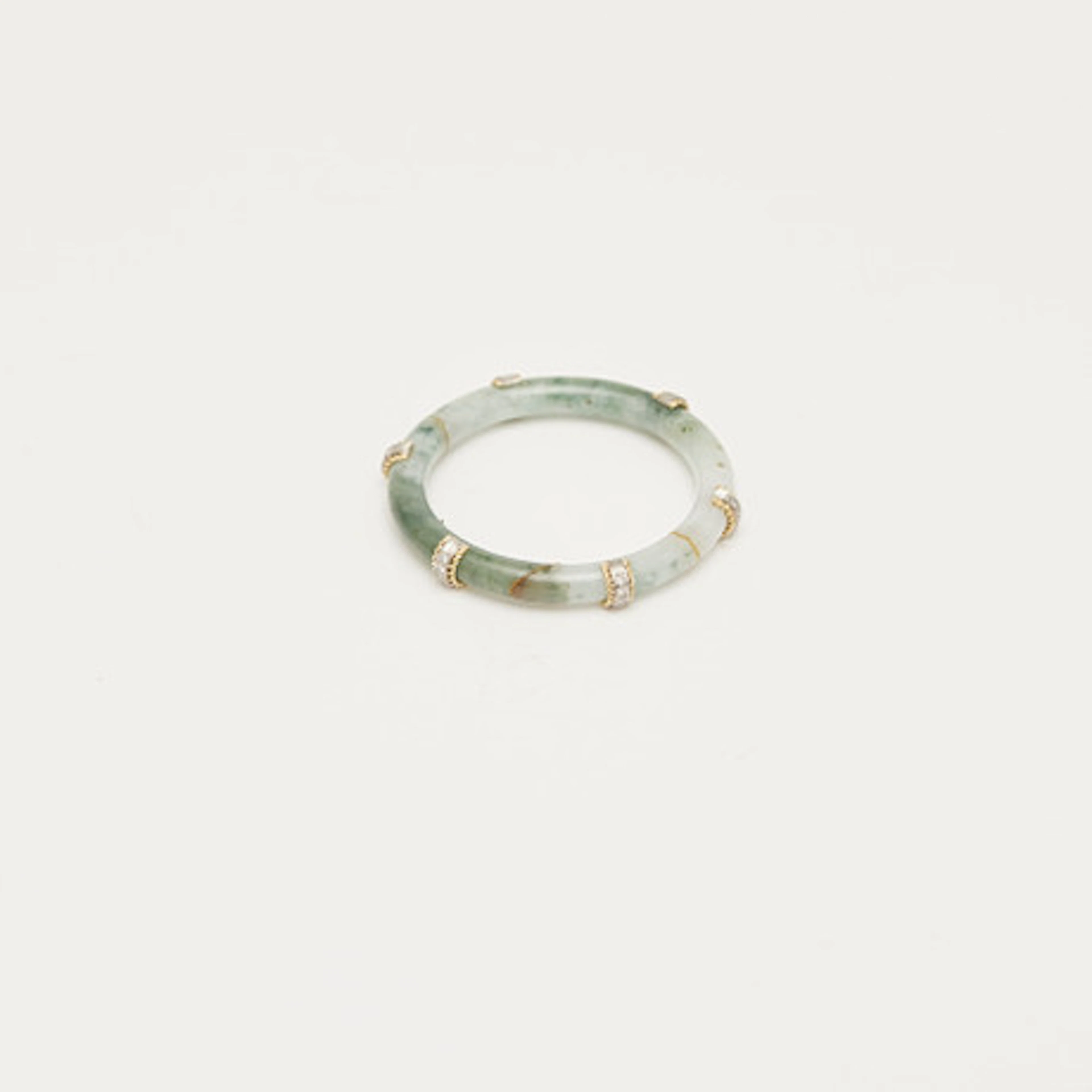 Armband, jade, 750 gult och vitt guld, dia…