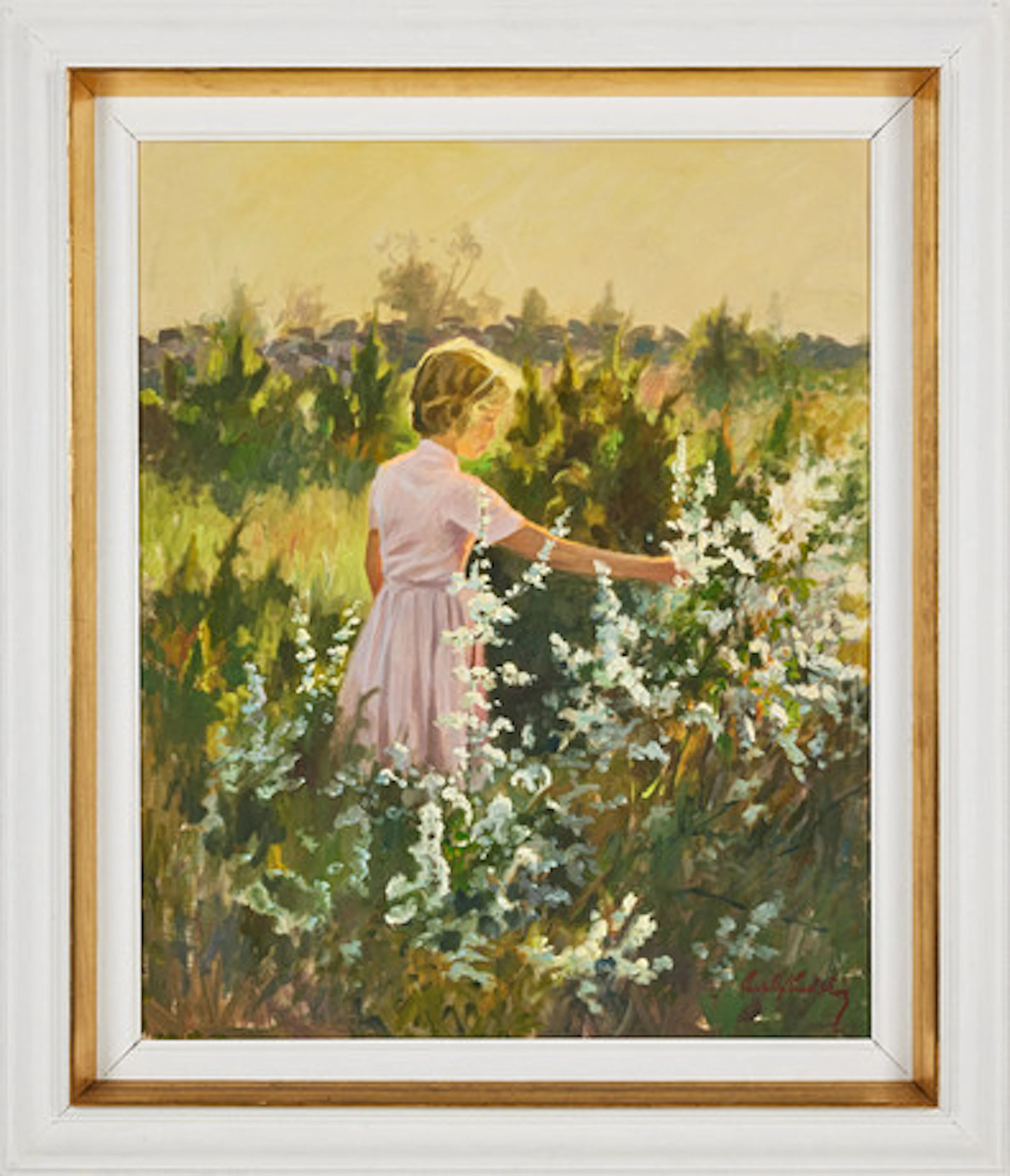 GUSTAF CARLSTRÖM. Plockande sommarblomster…