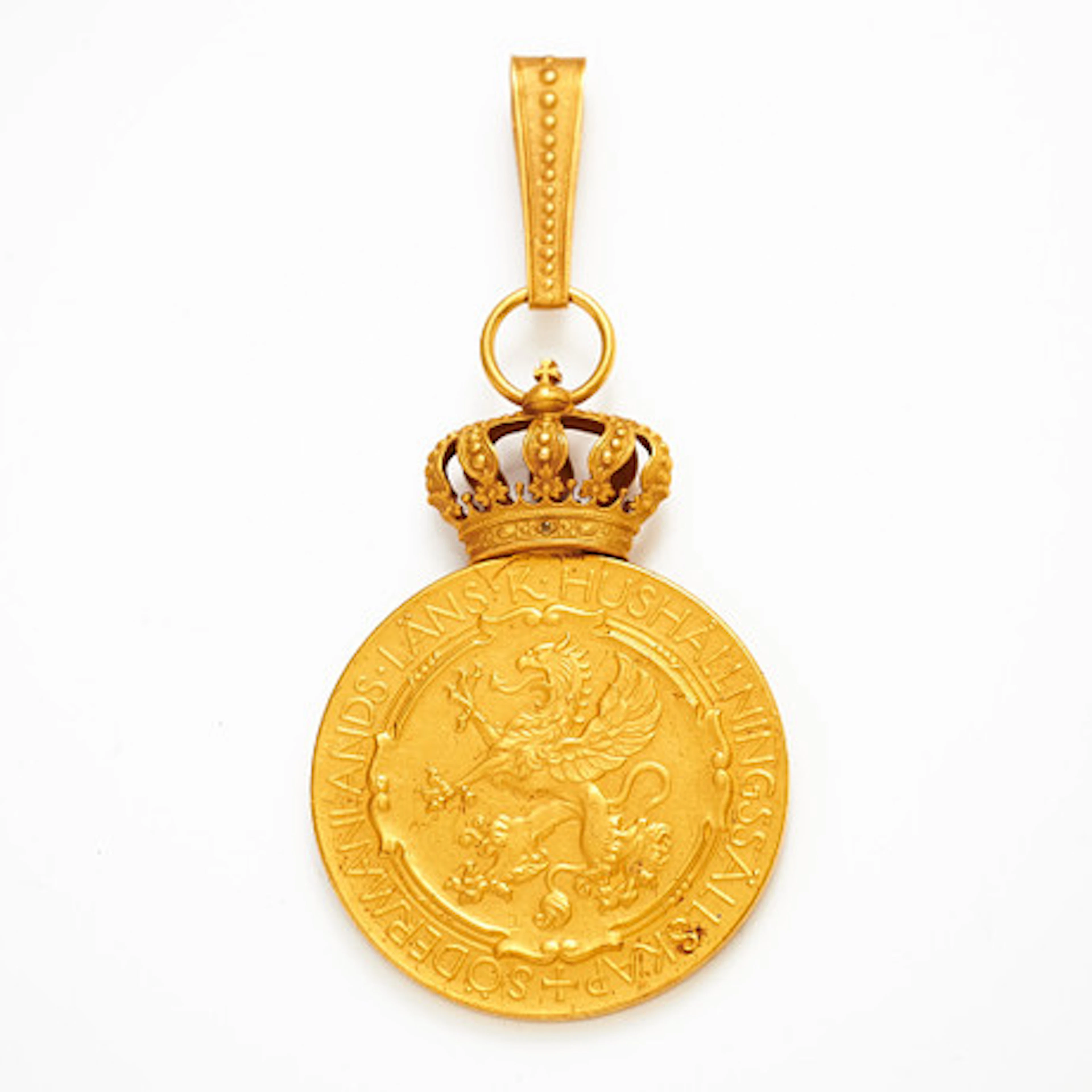 MEDALJ, 23 k guld, "Södermanlands Läns K H…