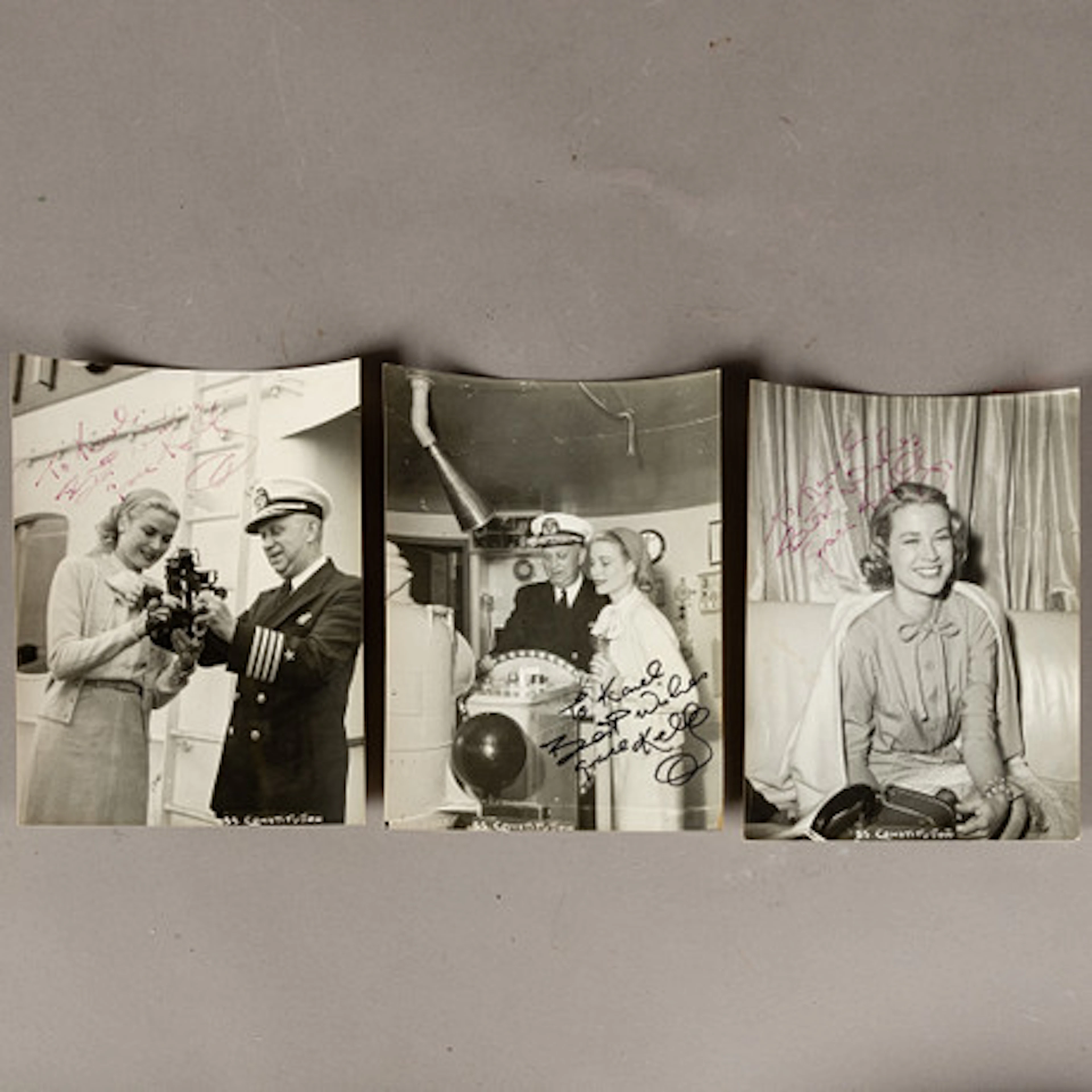UNBEKANNT. 3 Grace Kelly signerade fotogra…