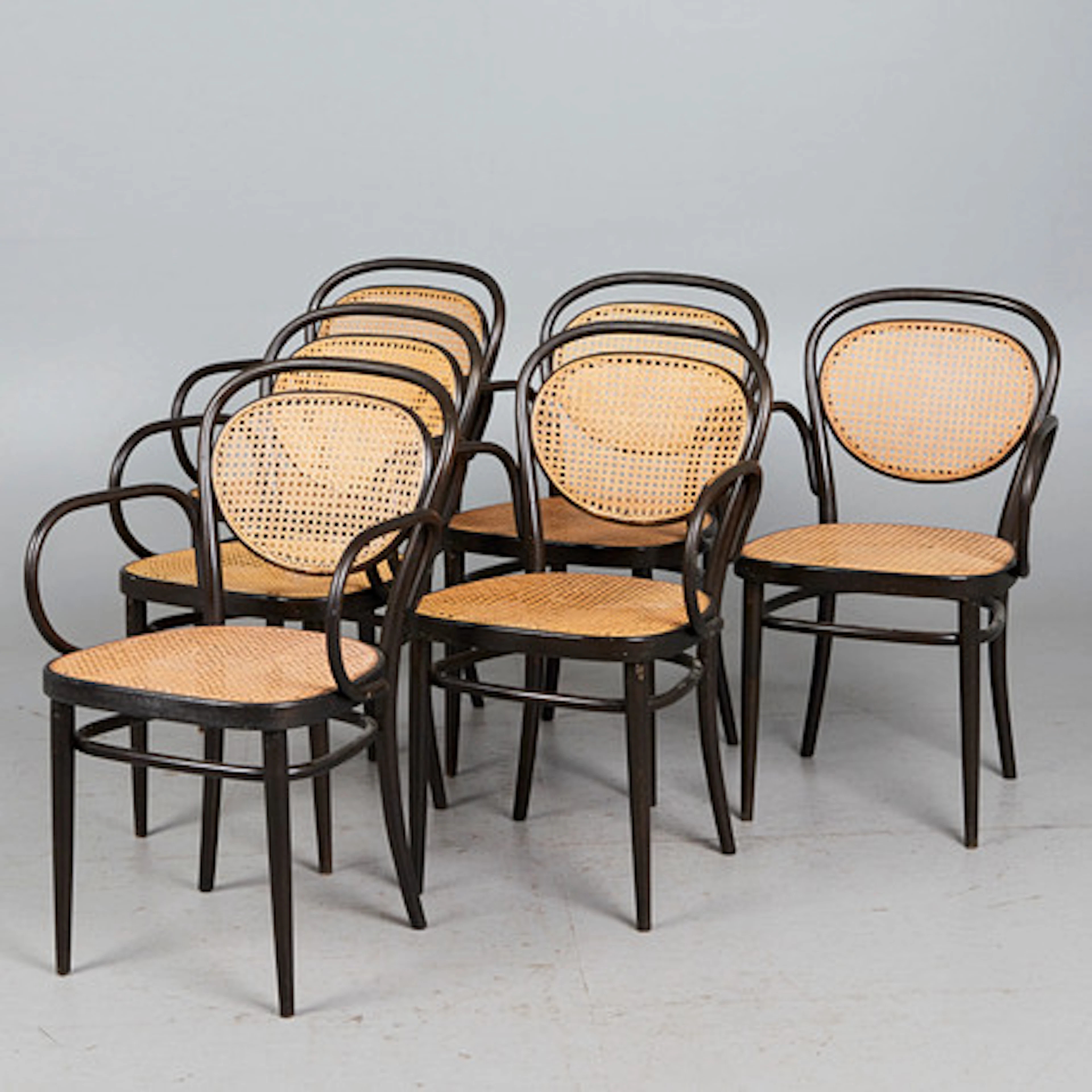 MICHAEL THONET. Thonet, 6 matsalstolar/sto…