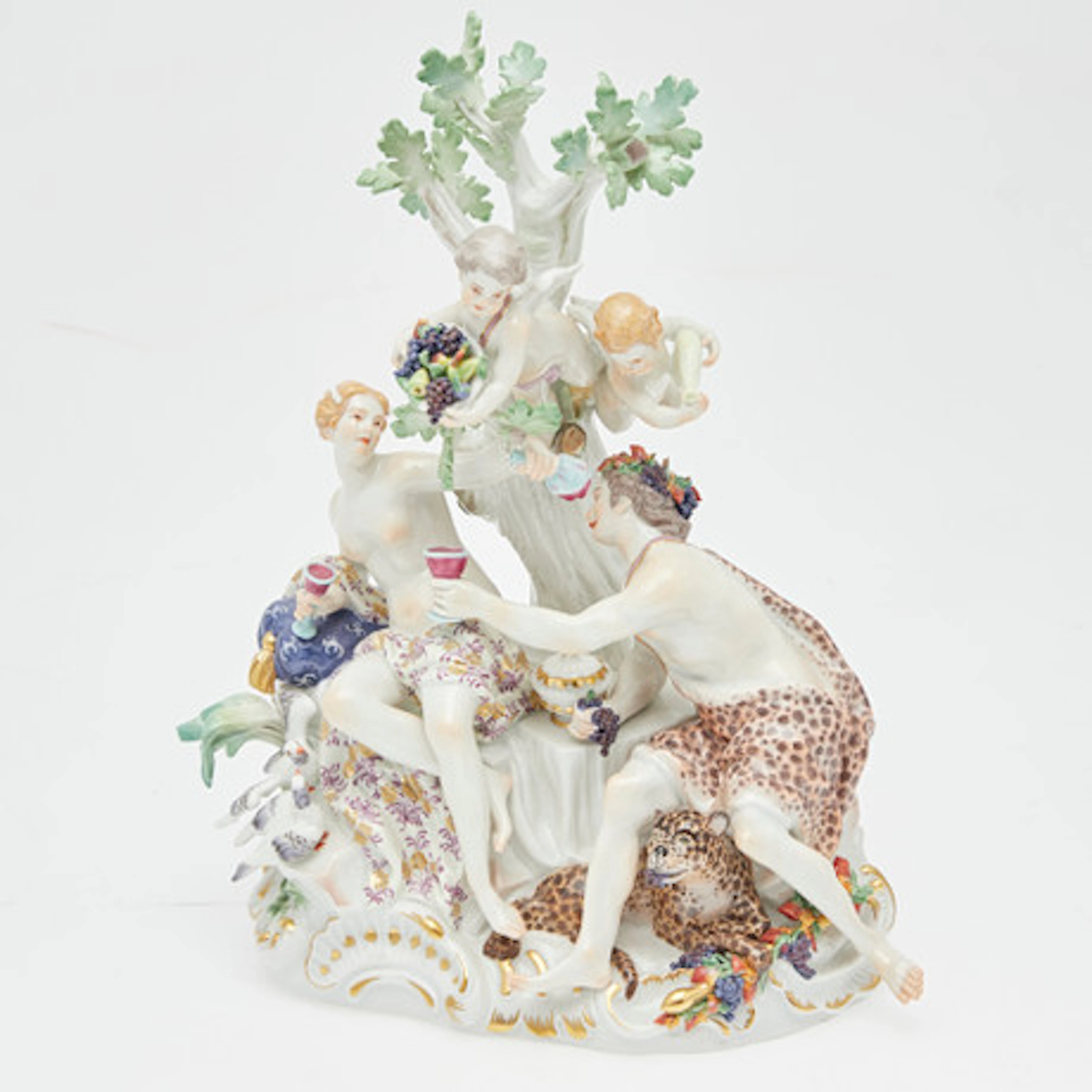 Meissen, figurin/Grupp av figurer ”Bacchus…