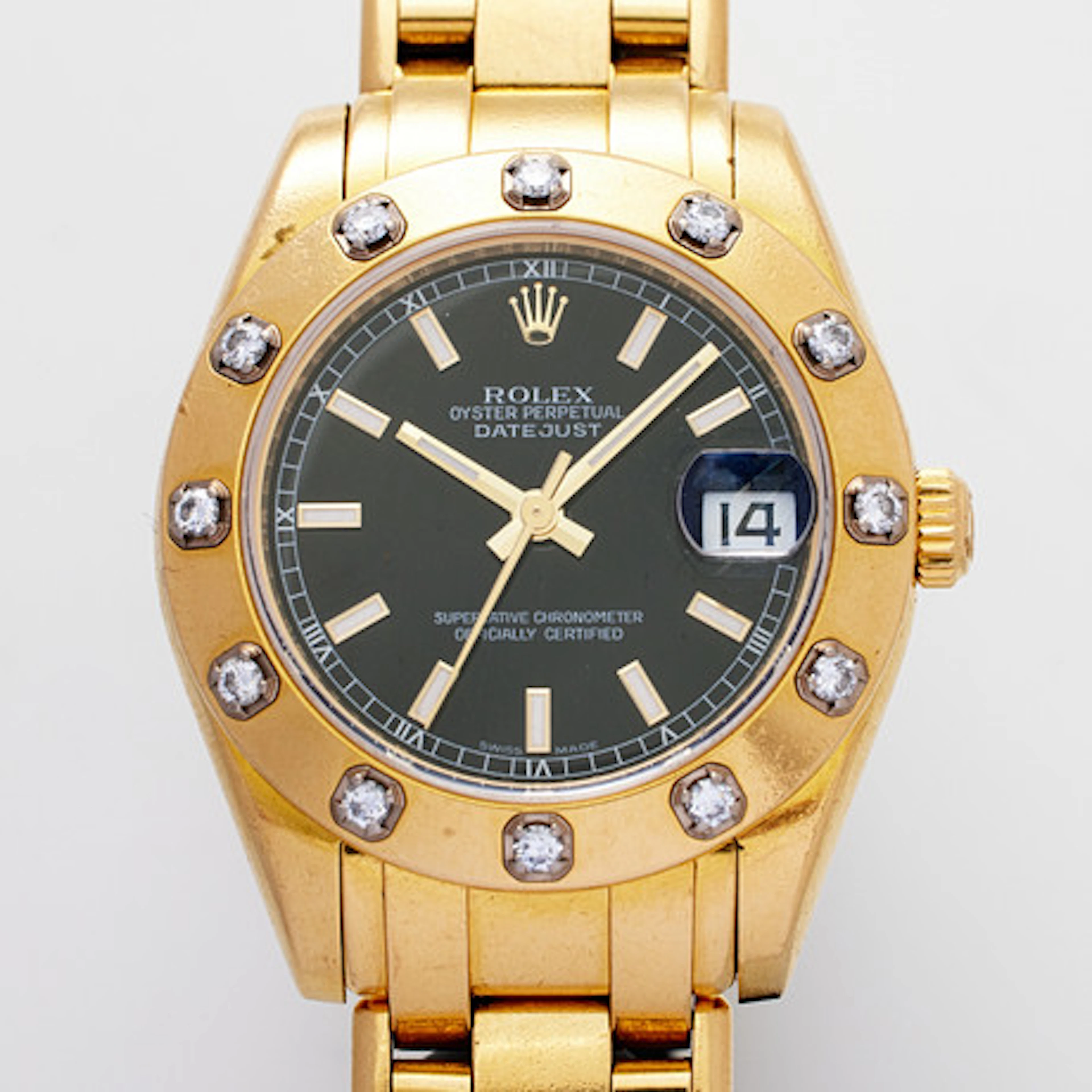 ROLEX, damarmbandsur, Pearlmaster, 18 k gu…