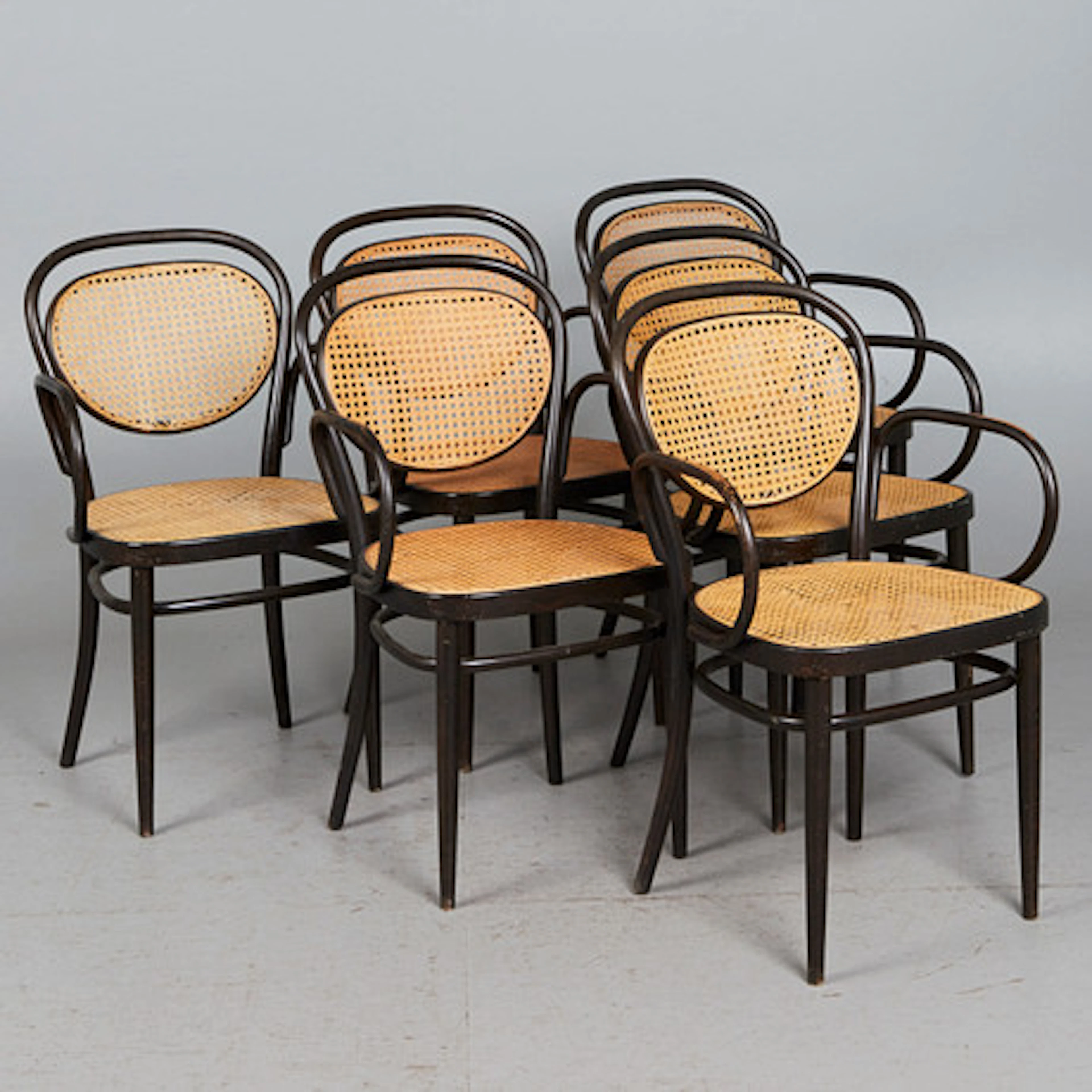 MICHAEL THONET. Thonet, 6 matsalstolar/sto…