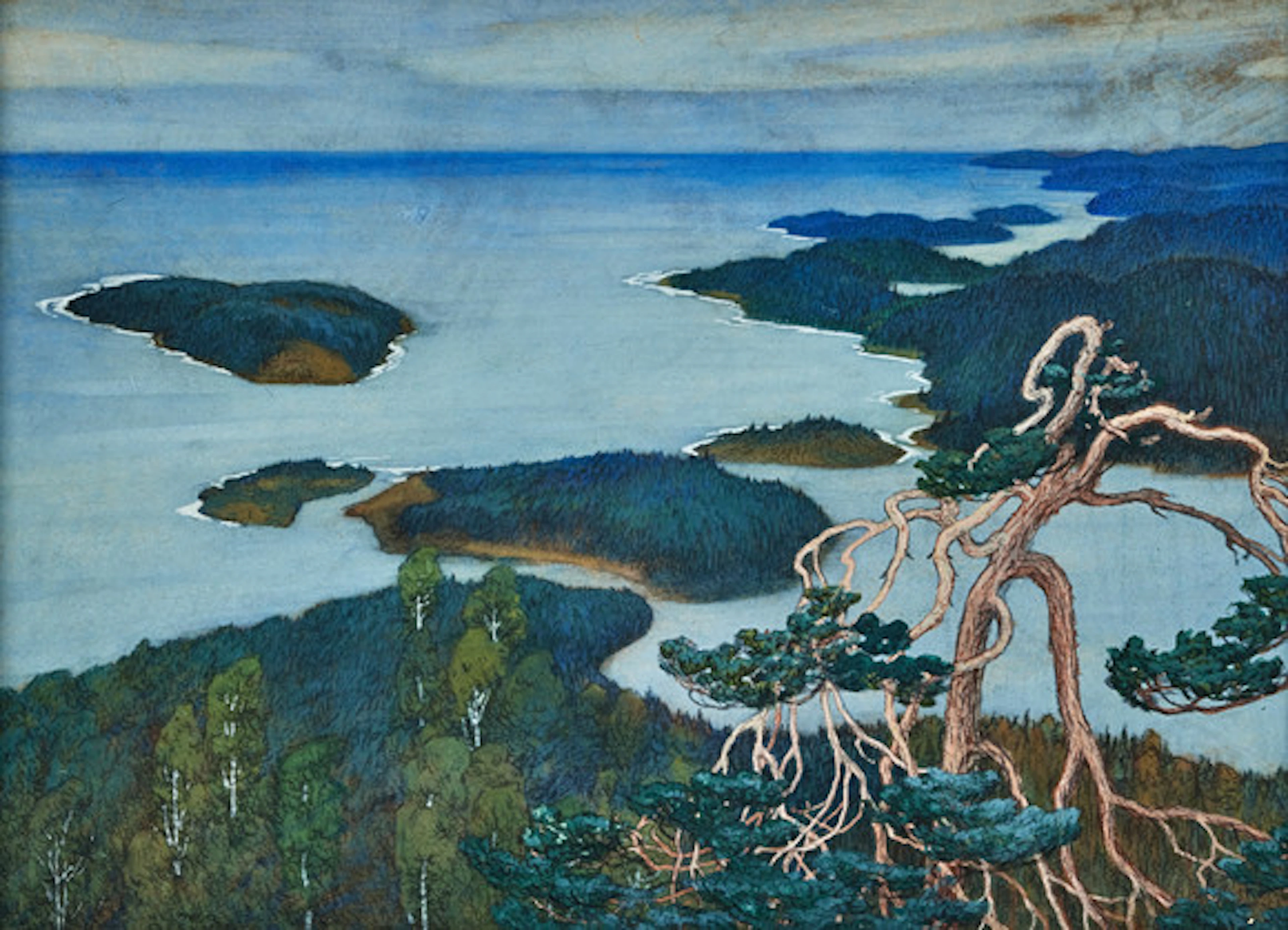 HELMER OSSLUND. Utsikt från Ringkallen, ef…