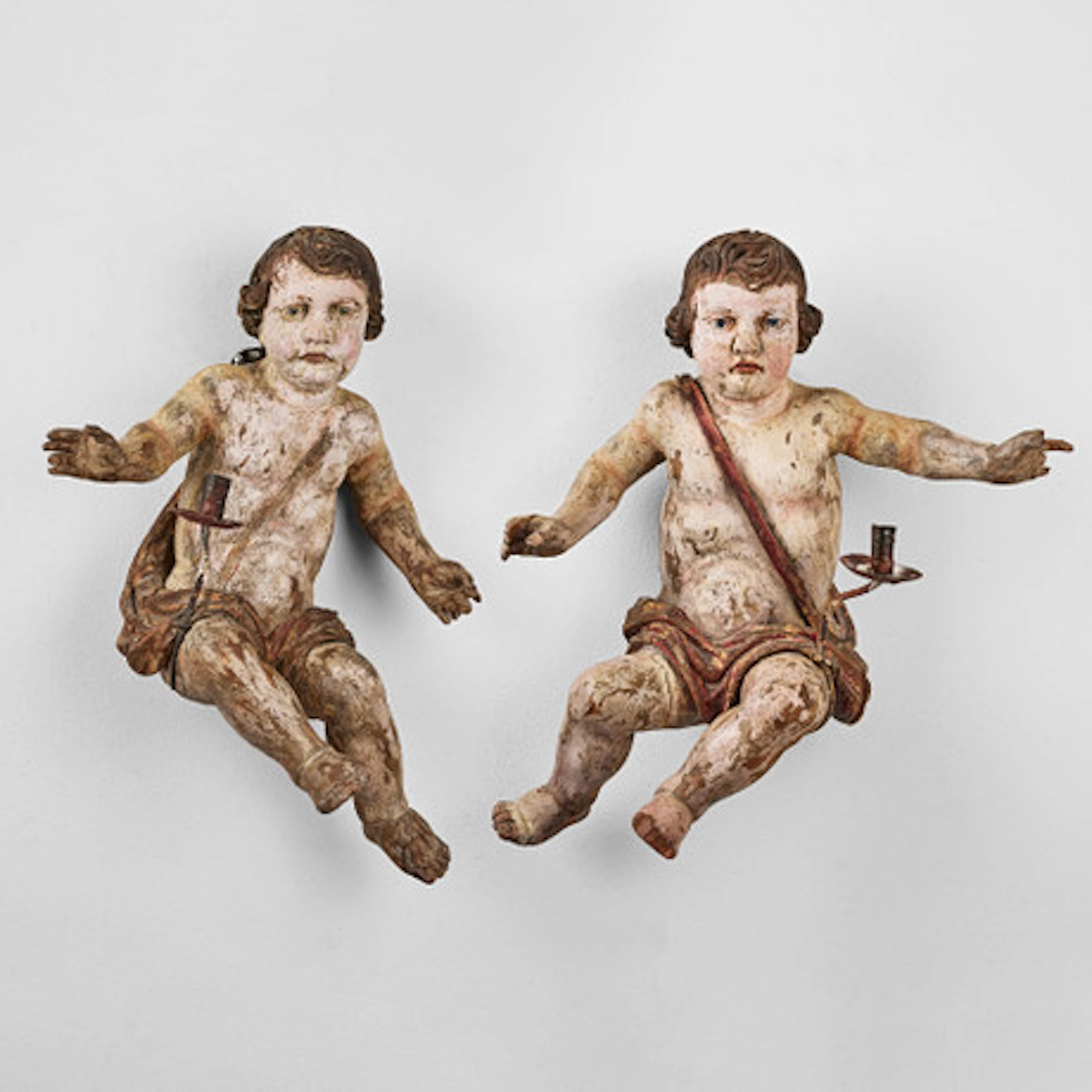 SAKRALA SKULPTURER, ett par, barock, 1700-…