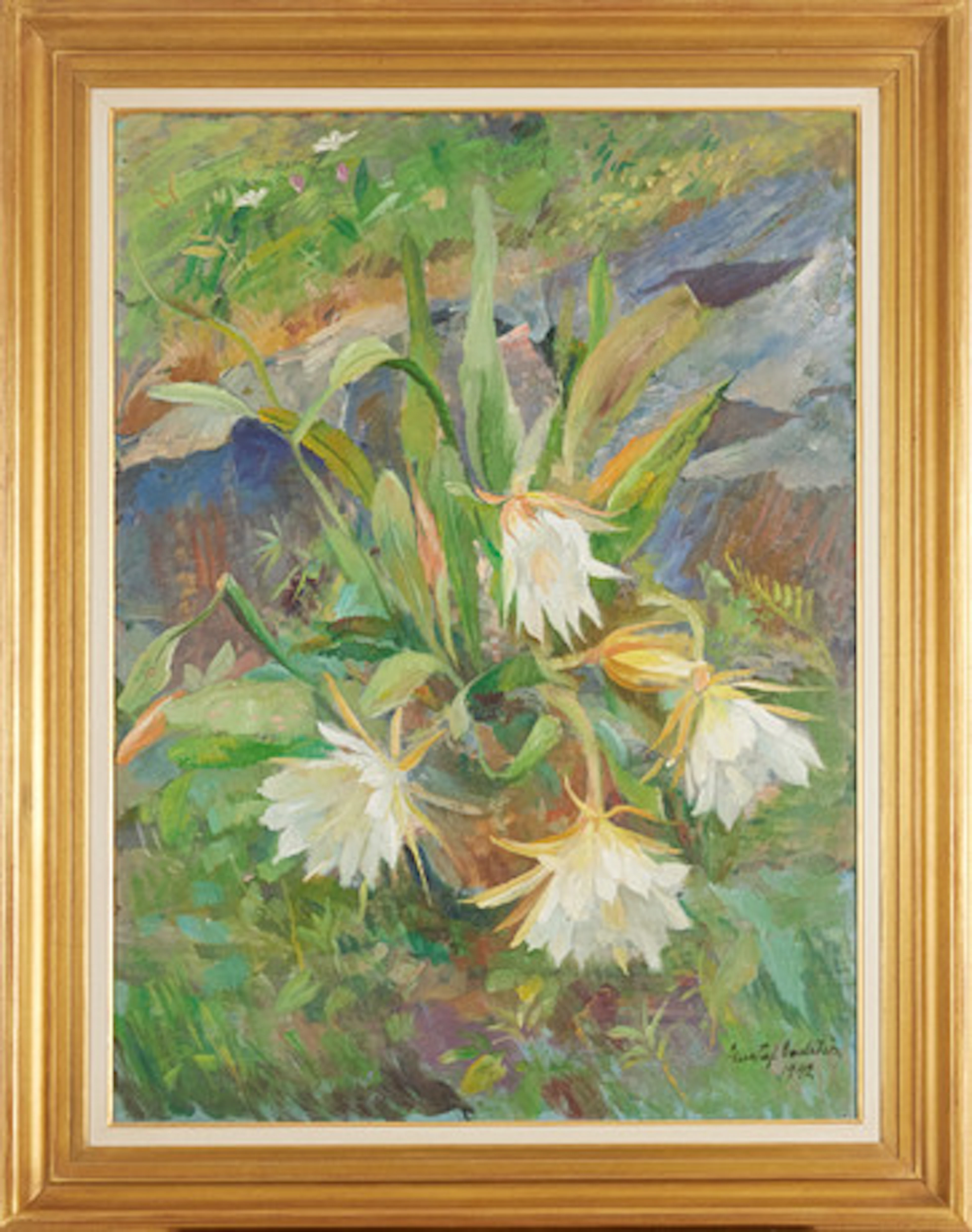 GUSTAF CARLSTRÖM. Blomsterstillben med blo…