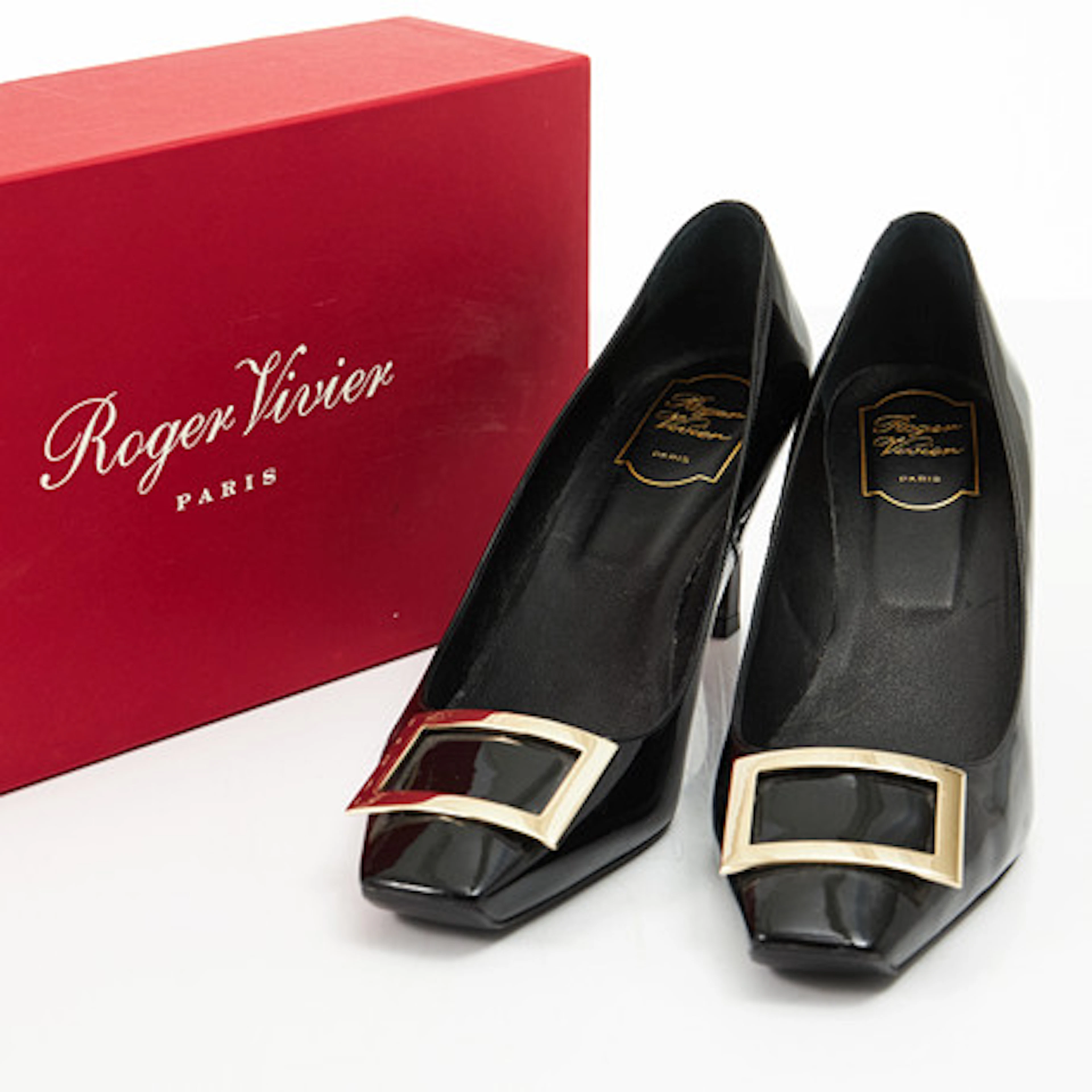 ROGER VIVIER, "Trompette", pumps, läder, s…