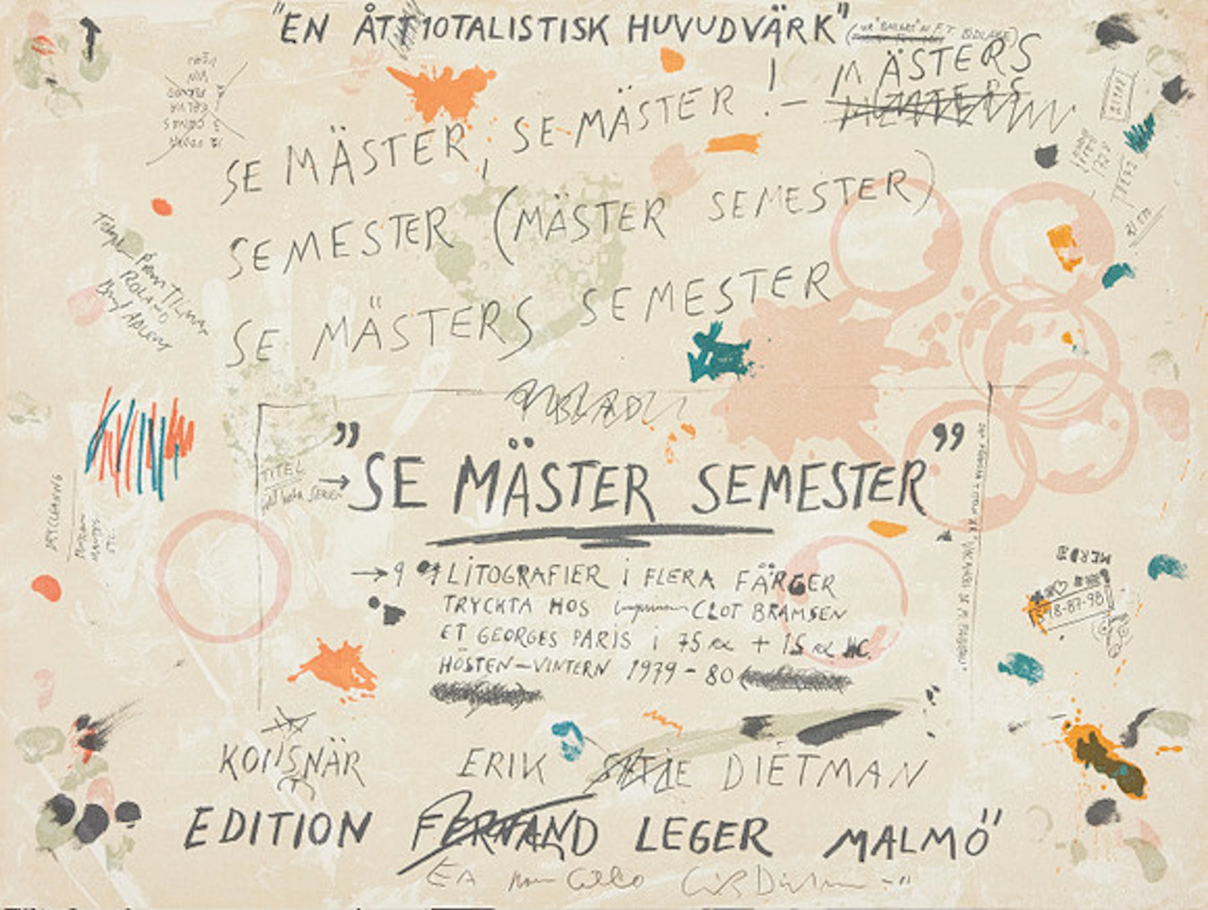 ERIK DIETMAN. "Se mäster semester", svit m…