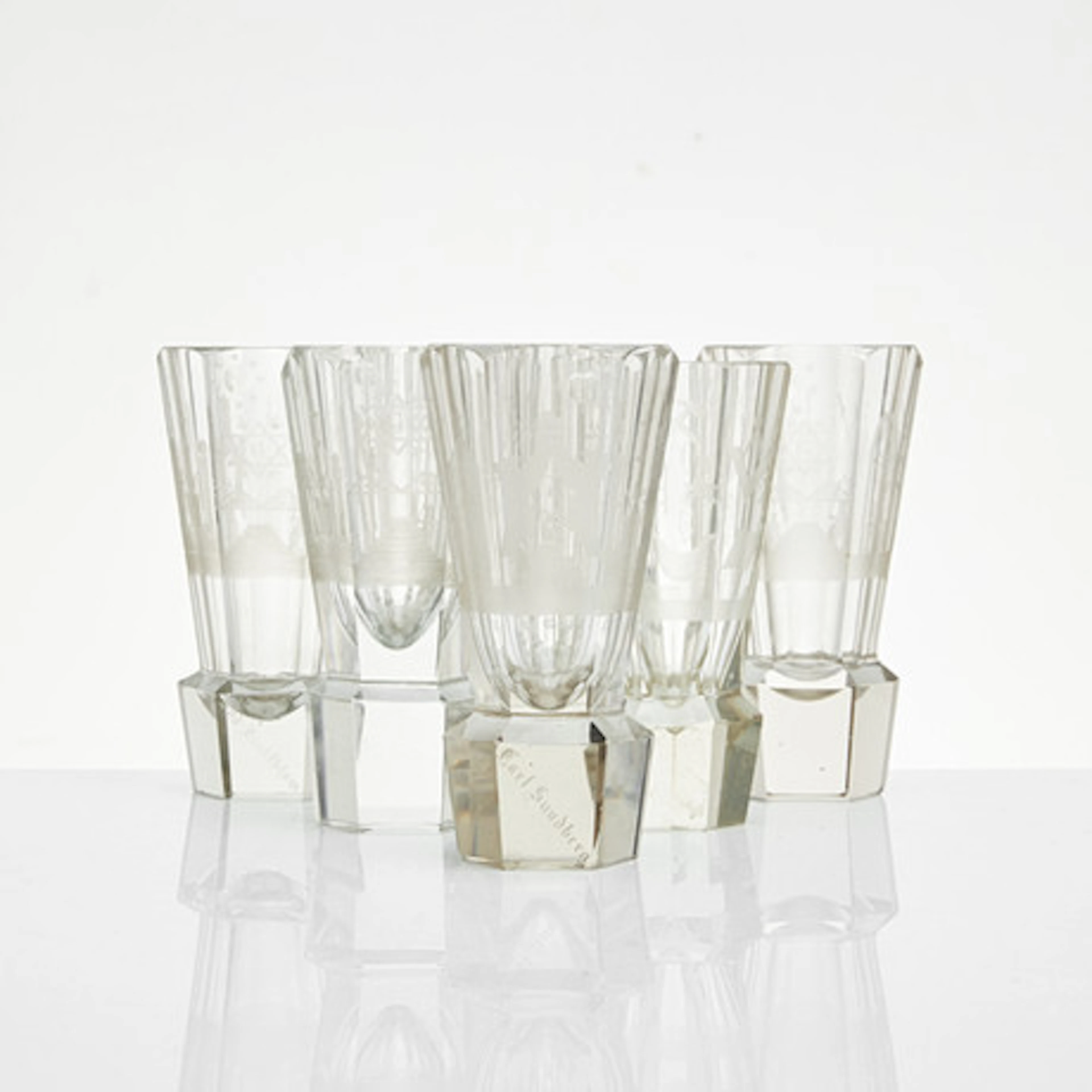 FRIMURARGLAS, 6 st., omkring år 1900, fase…